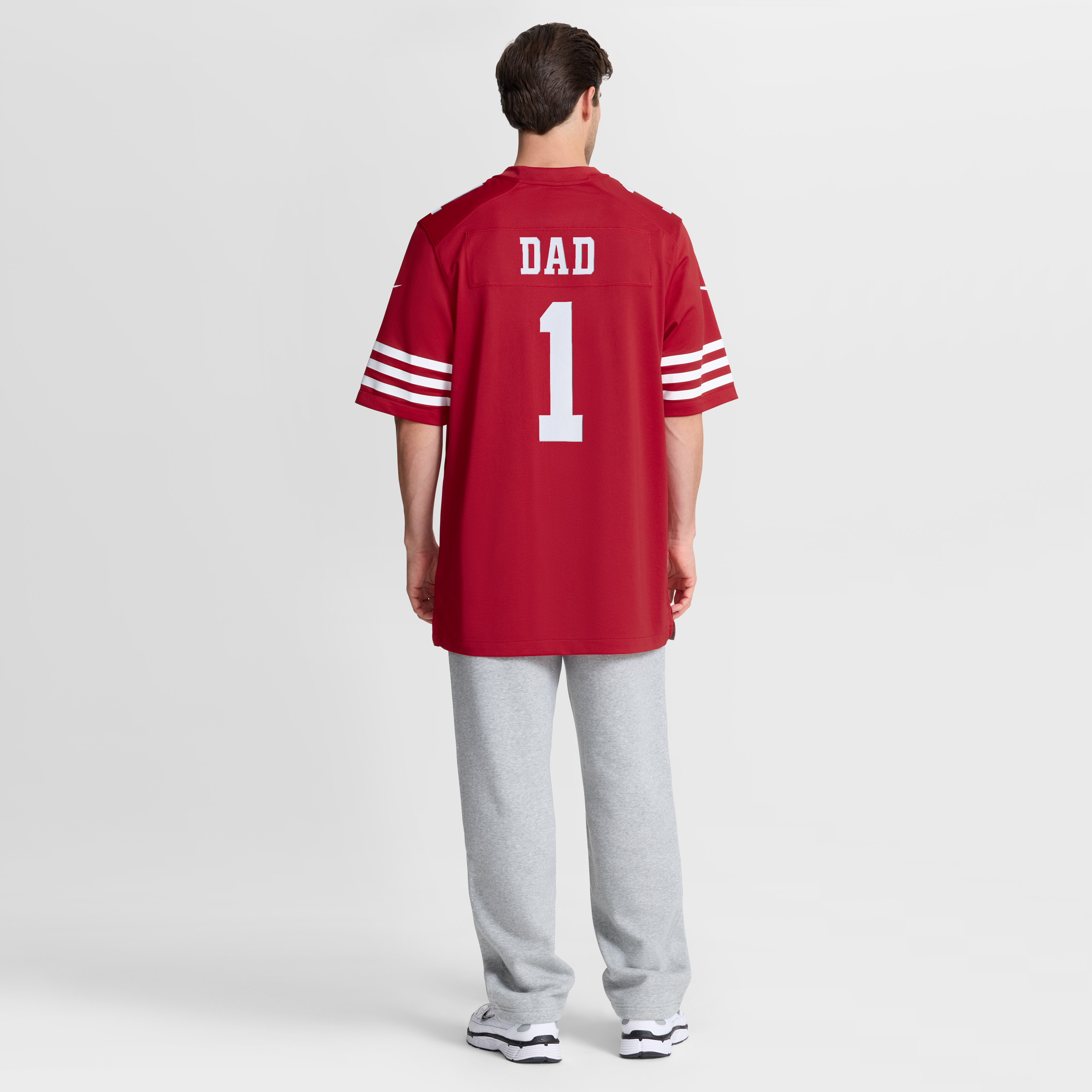Number 1 Dad San Francisco 49ers Game Jersey - Scarlet - Image 9