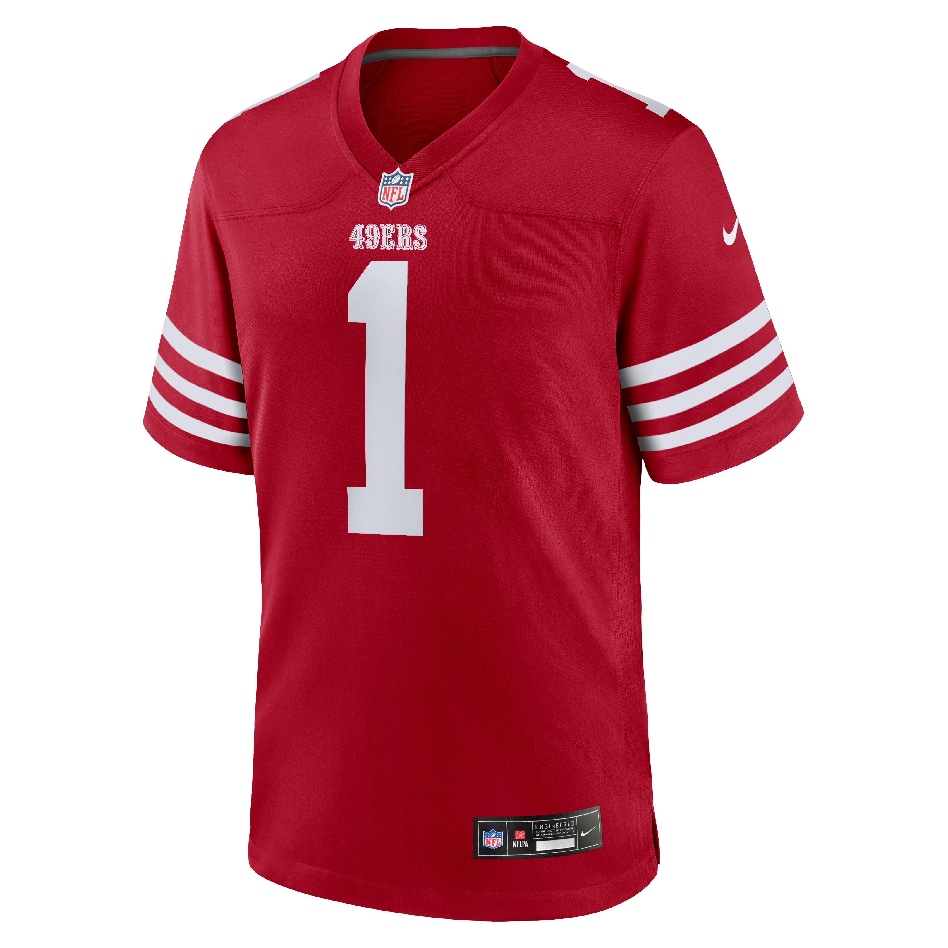 Number 1 Dad San Francisco 49ers Game Jersey - Scarlet - Image 3