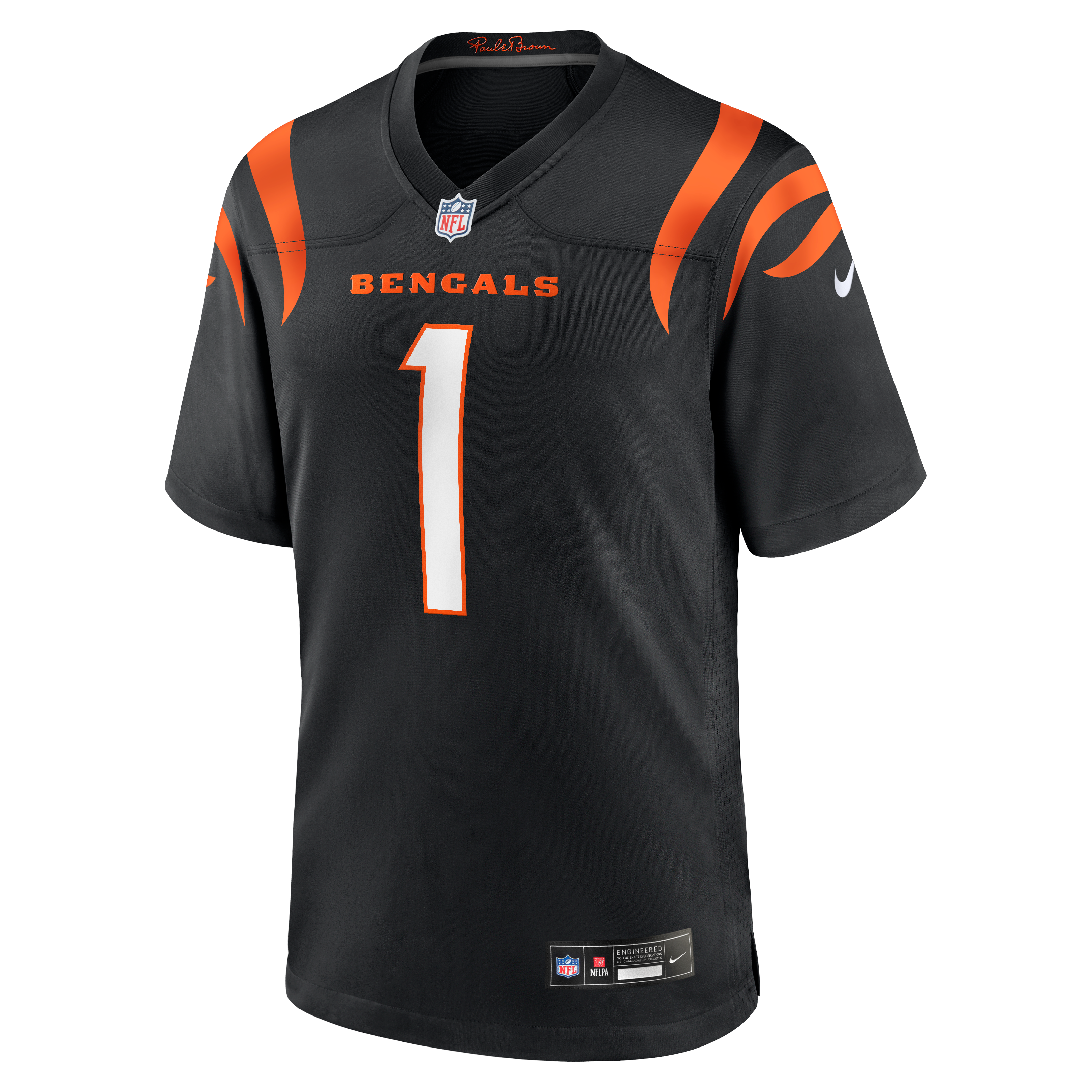 Number 1 Groom Cincinnati Bengals Game Jersey - Black - Image 3