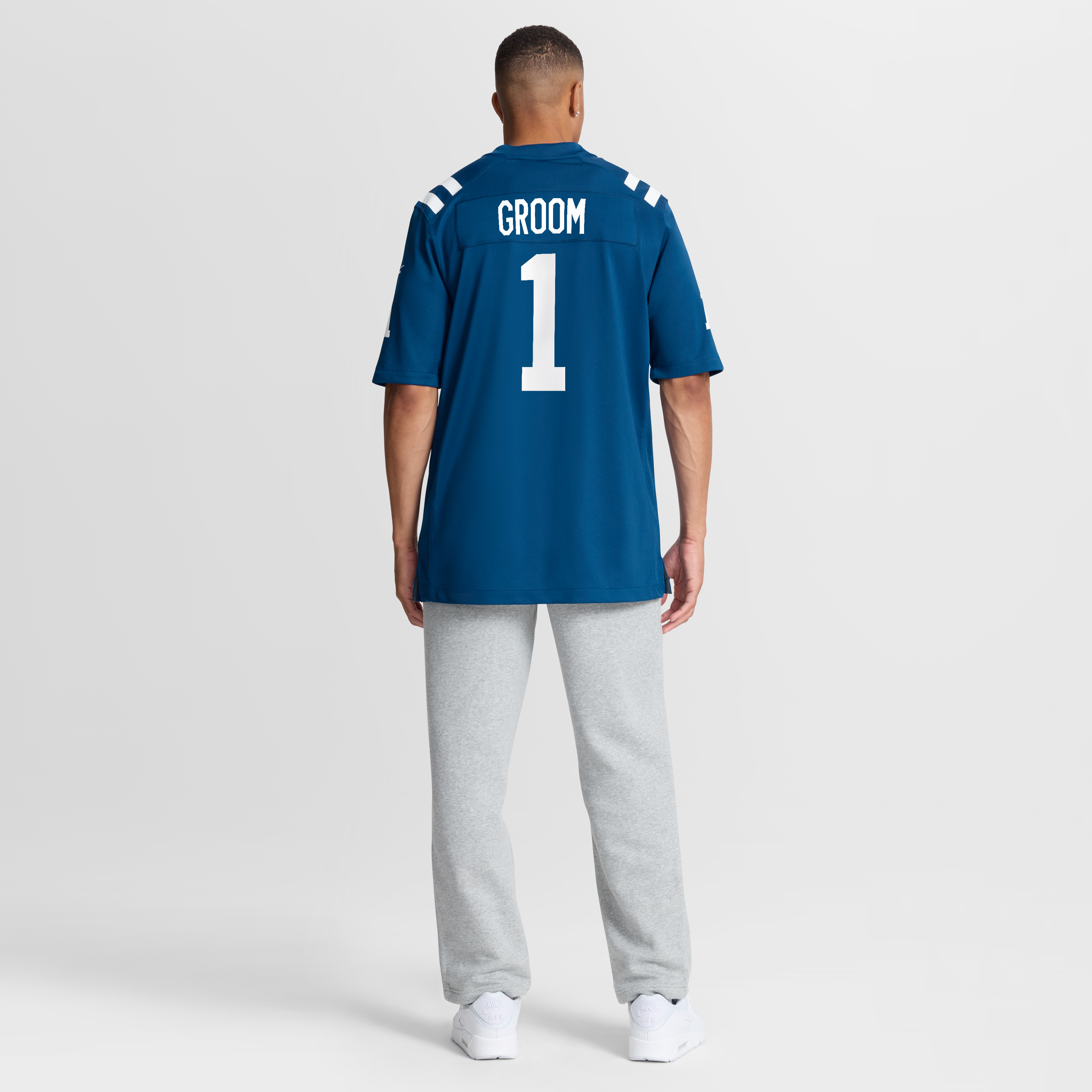 Number 1 Groom Indianapolis Colts Game Jersey - Royal - Image 9