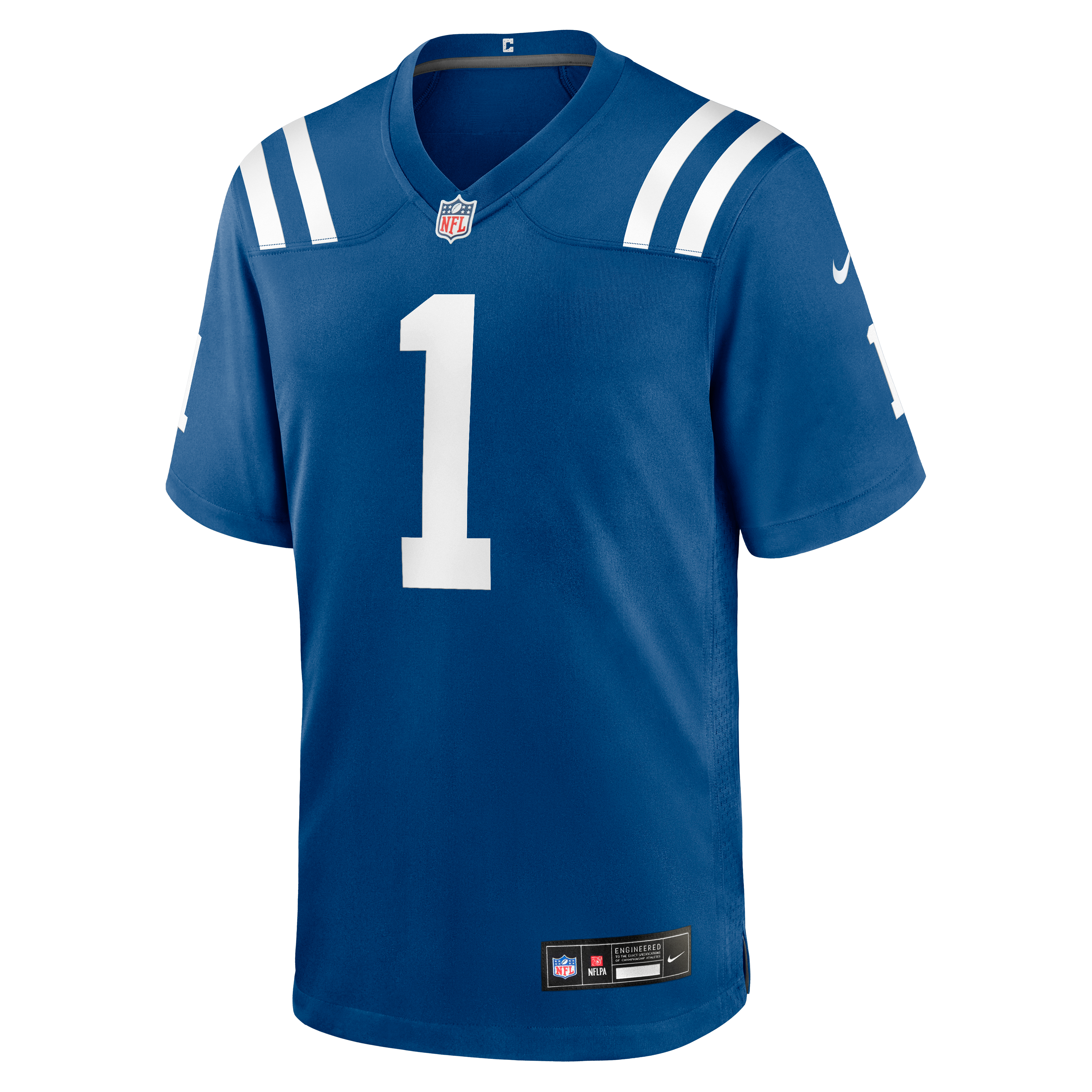 Number 1 Groom Indianapolis Colts Game Jersey - Royal - Image 3