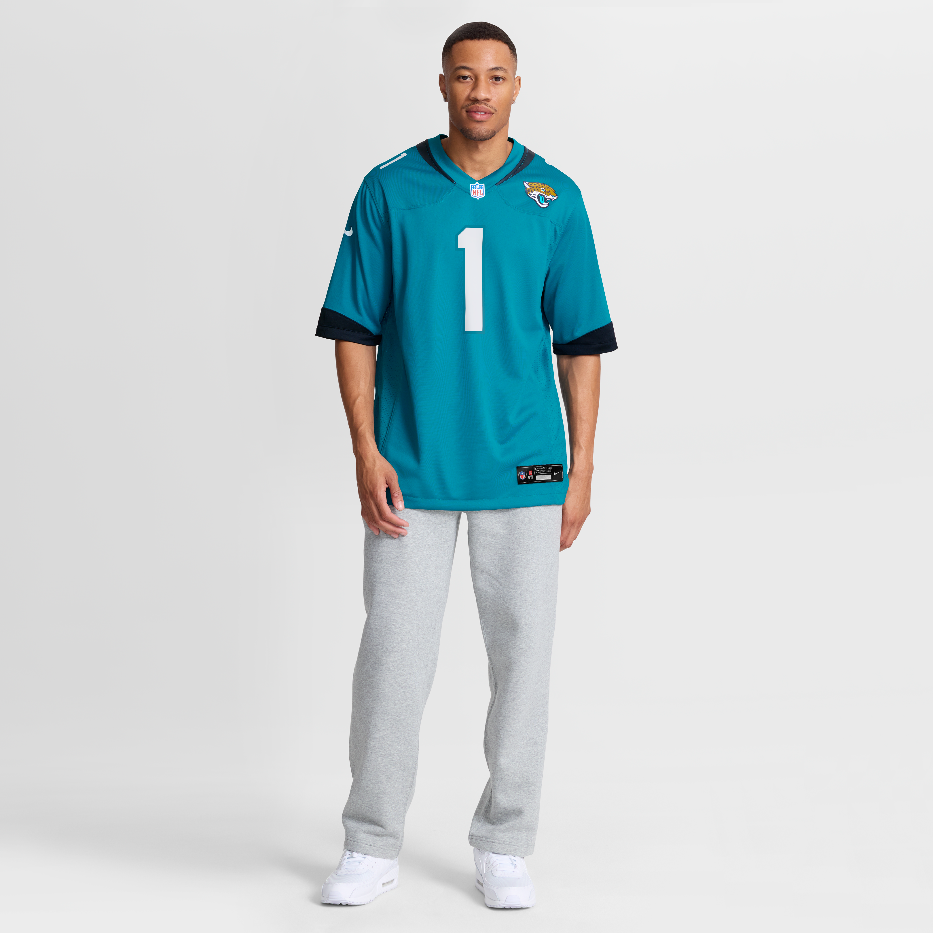 Number 1 Groom Jacksonville Jaguars Game Jersey - Teal - Image 8