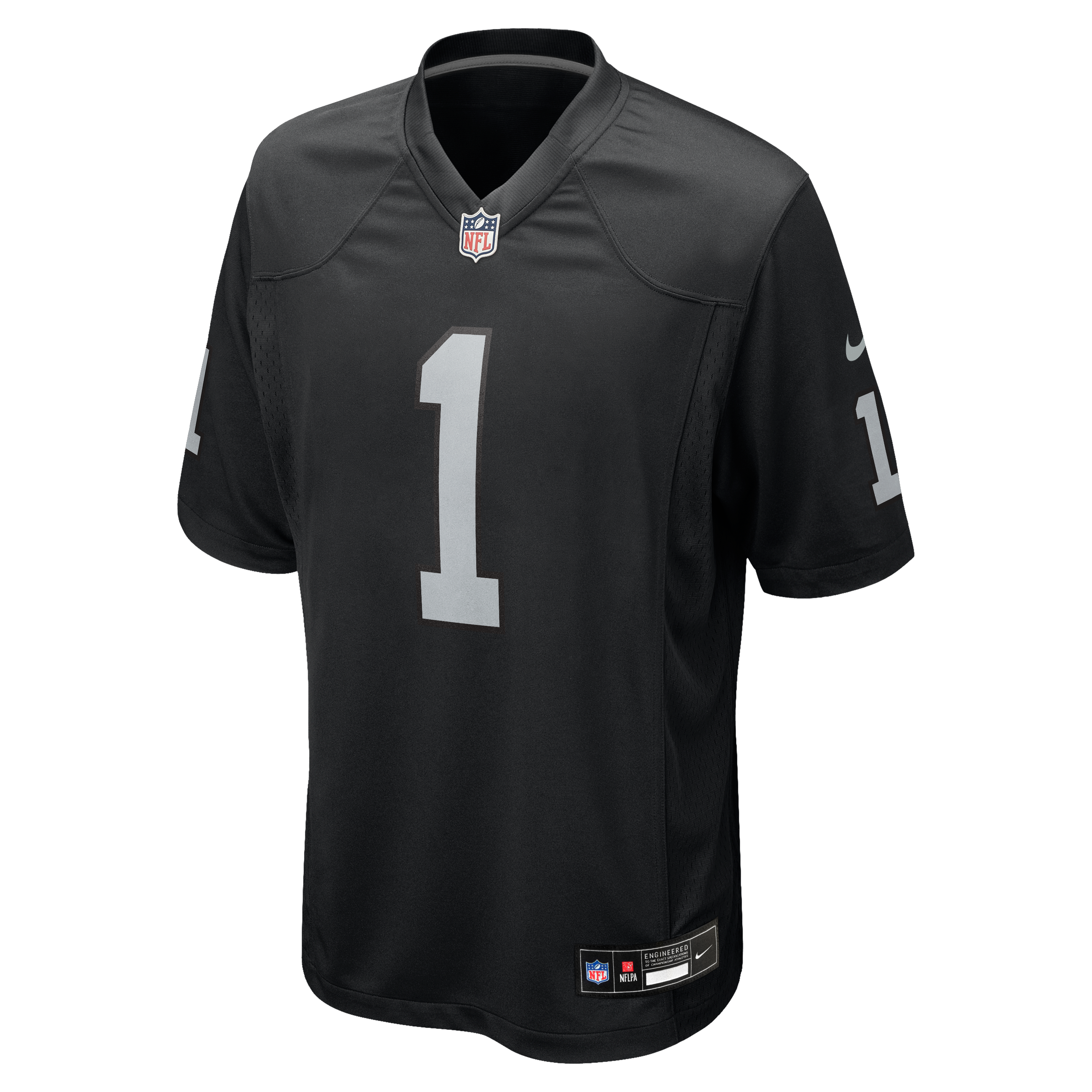 Number 1 Groom Las Vegas Raiders Game Jersey - Black - Image 3