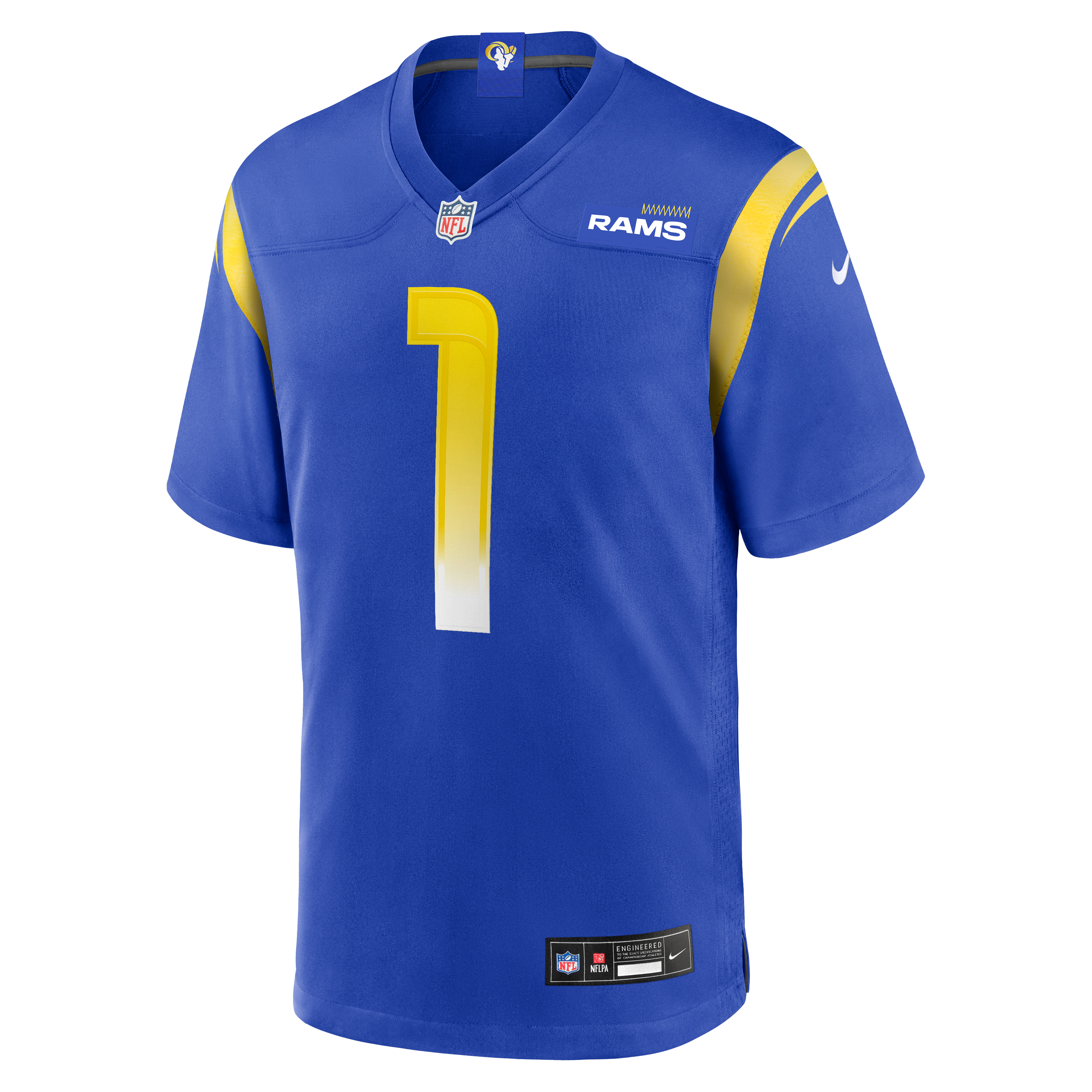 Number 1 Groom Los Angeles Rams Game Jersey - Royal - Image 3