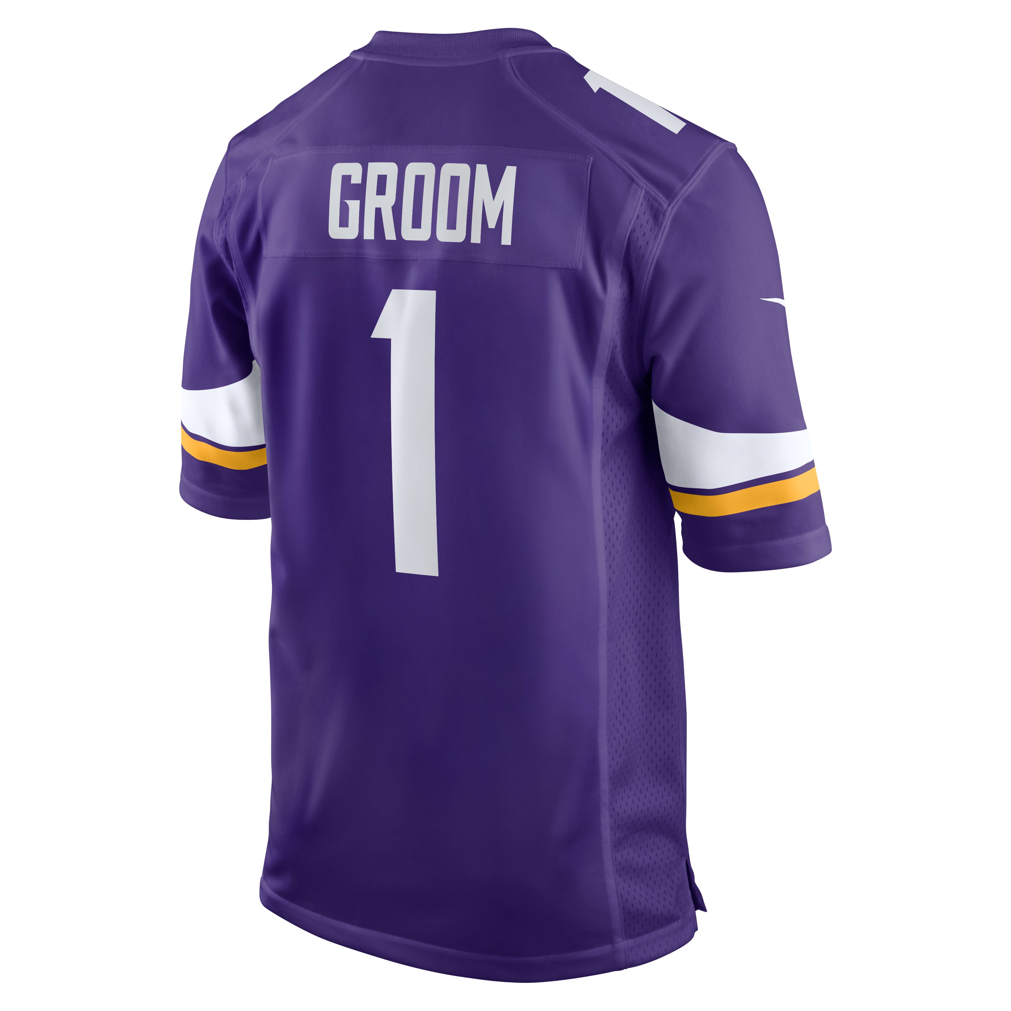 Number 1 Groom Minnesota Vikings Game Jersey - Purple - Image 4