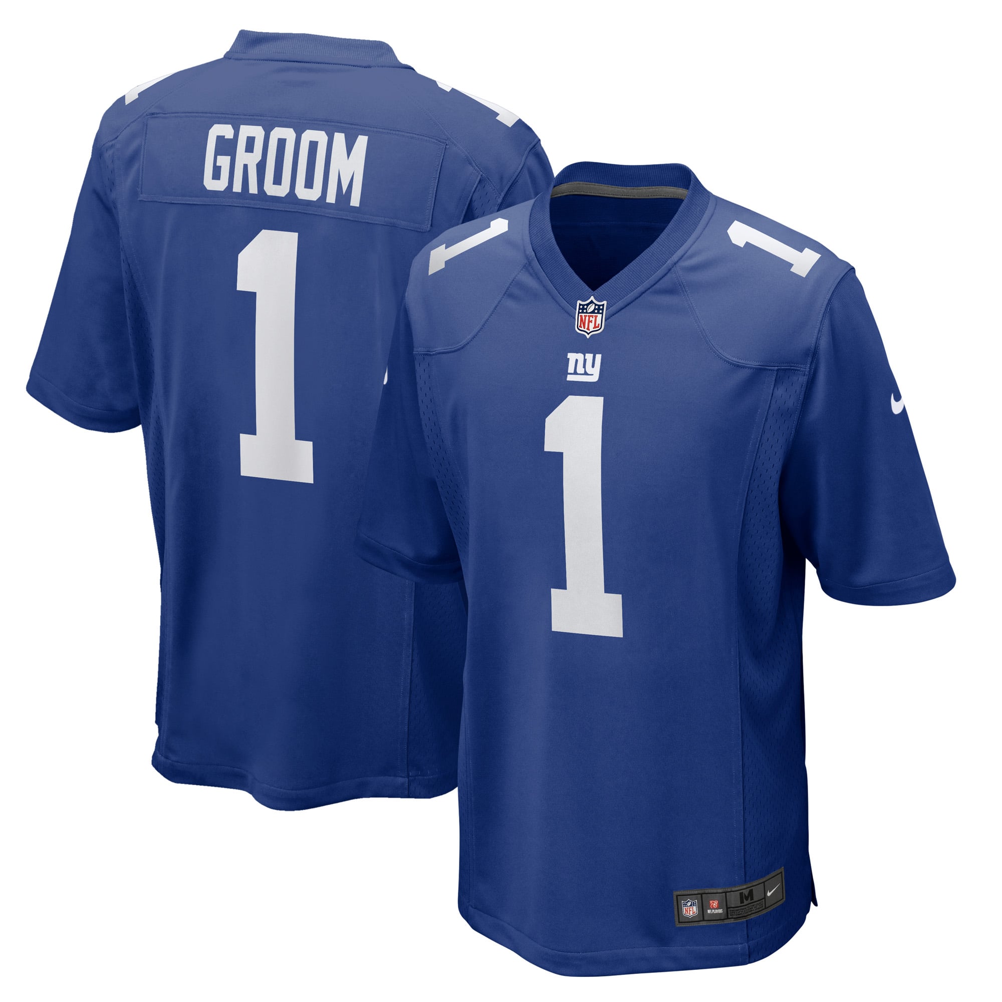Number 1 Groom New York Giants Game Jersey - Royal - Image 2