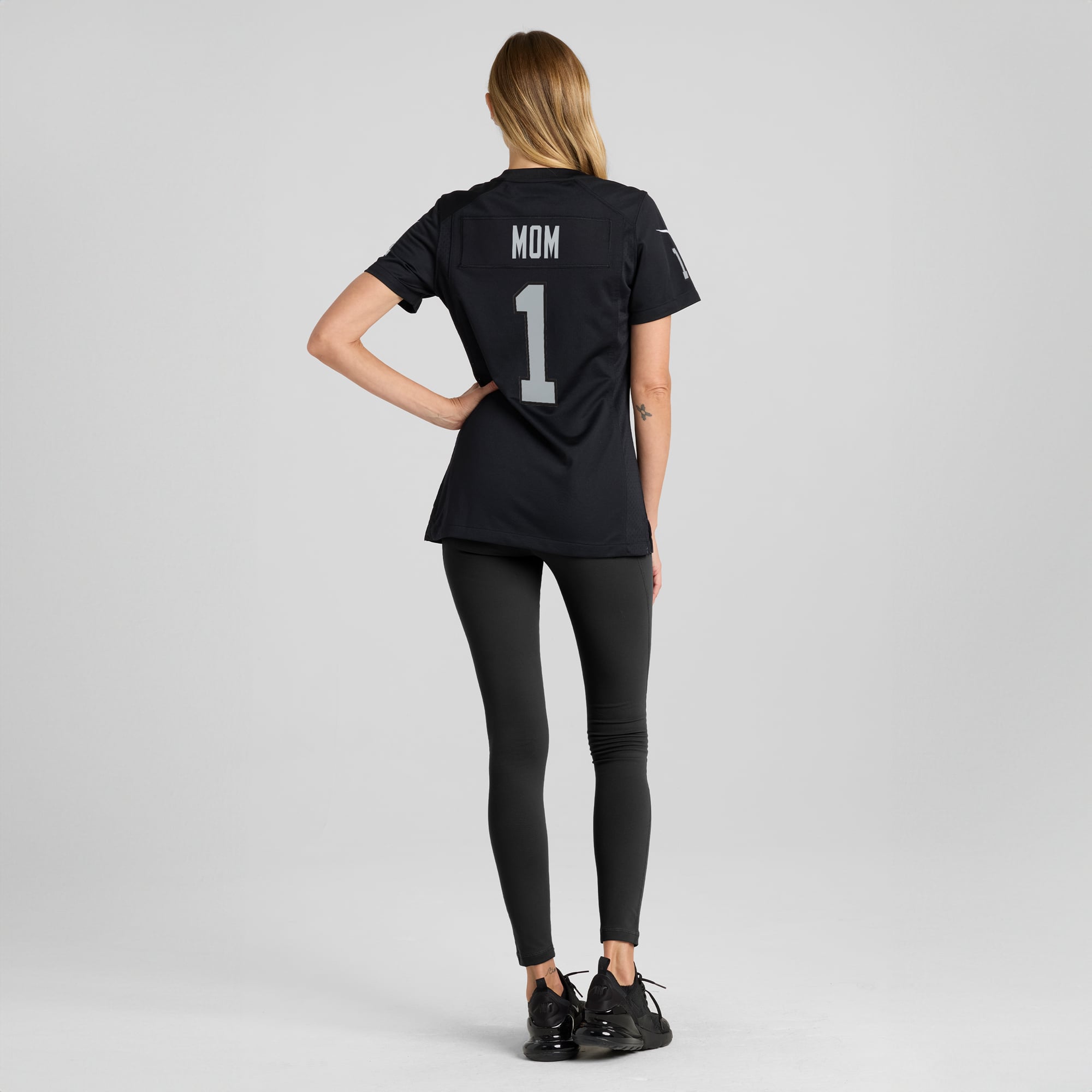 Number 1 Mom Las Vegas Raiders Women's Game Jersey - Black - Image 6