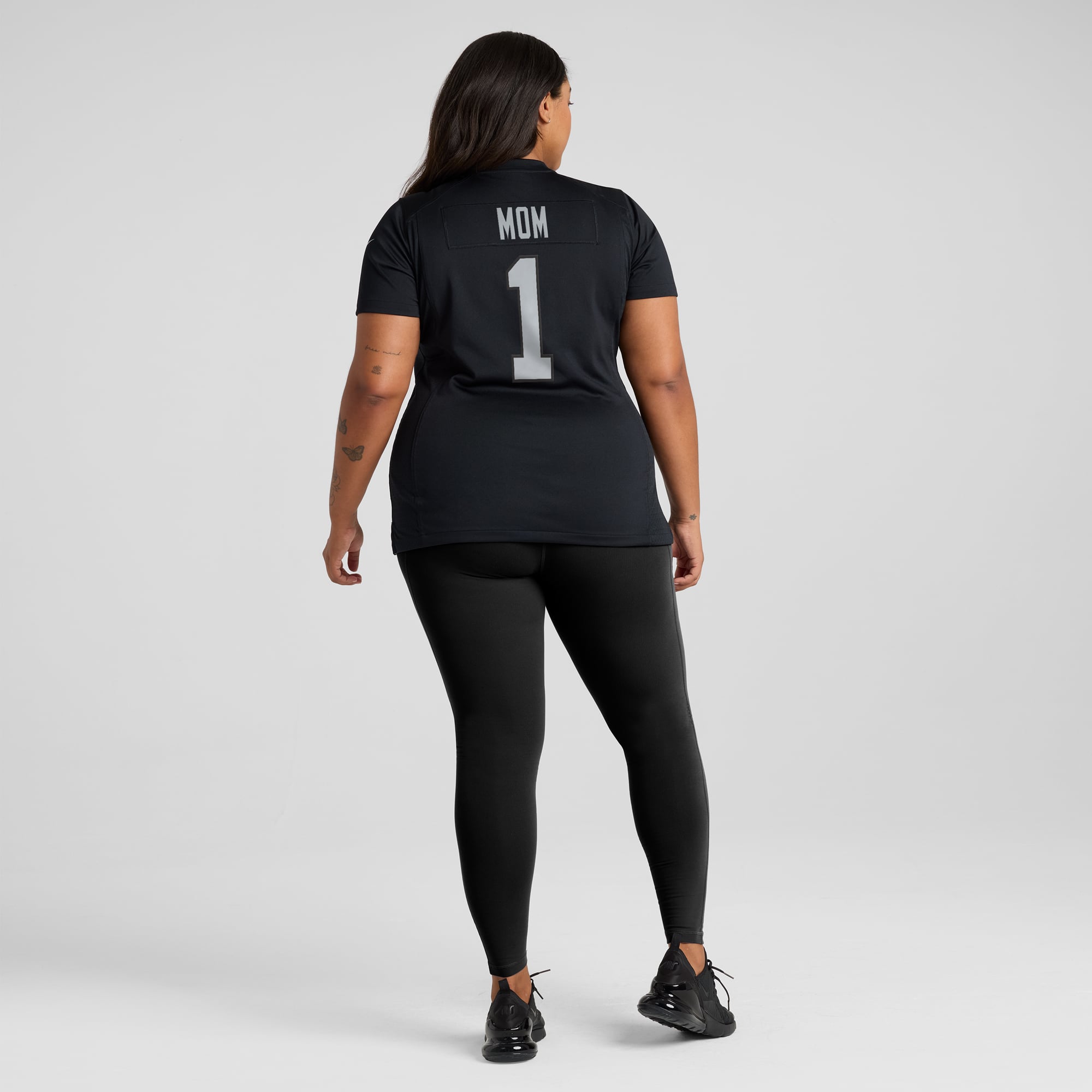 Number 1 Mom Las Vegas Raiders Women's Game Jersey - Black - Image 8