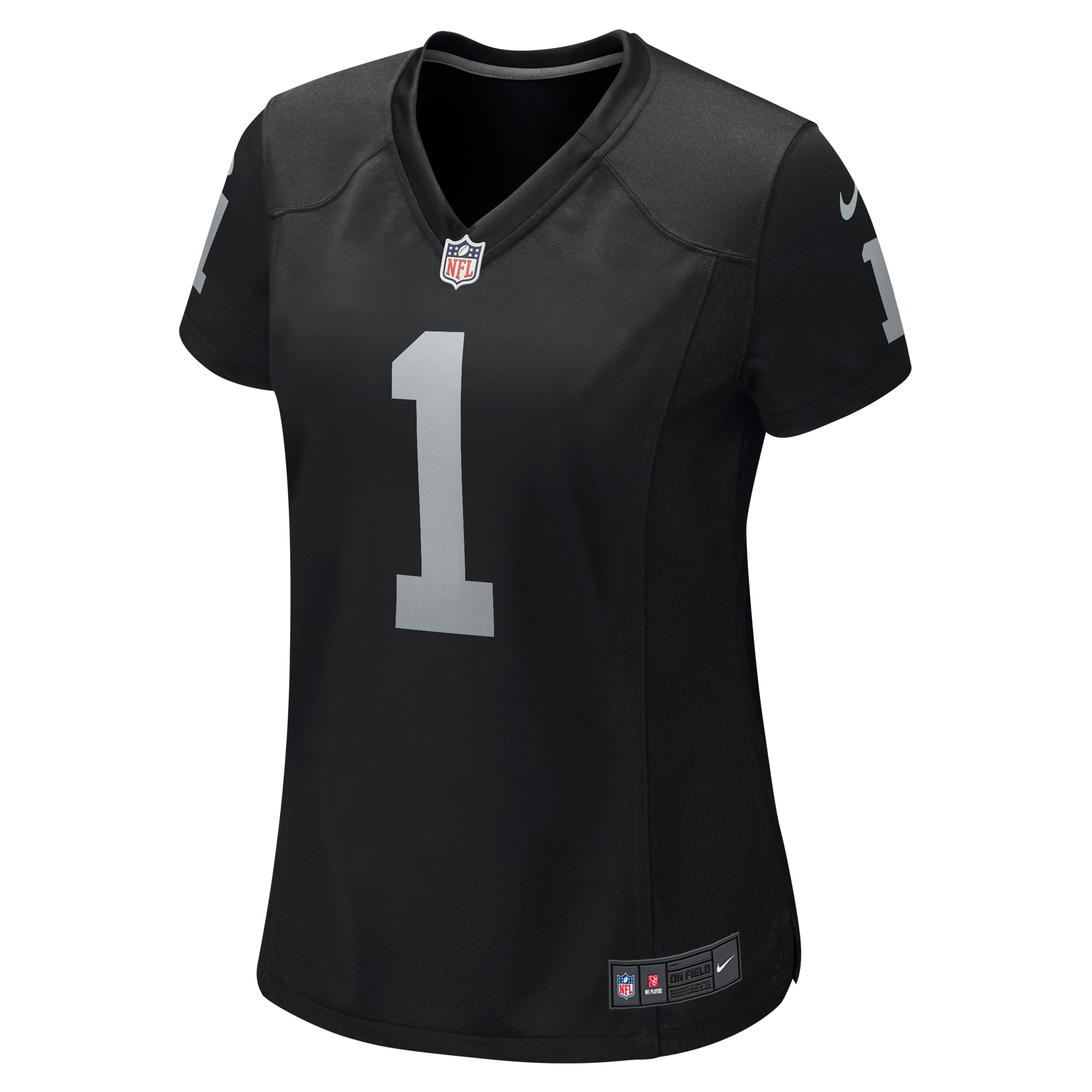 Number 1 Mom Las Vegas Raiders Women's Game Jersey - Black - Image 3