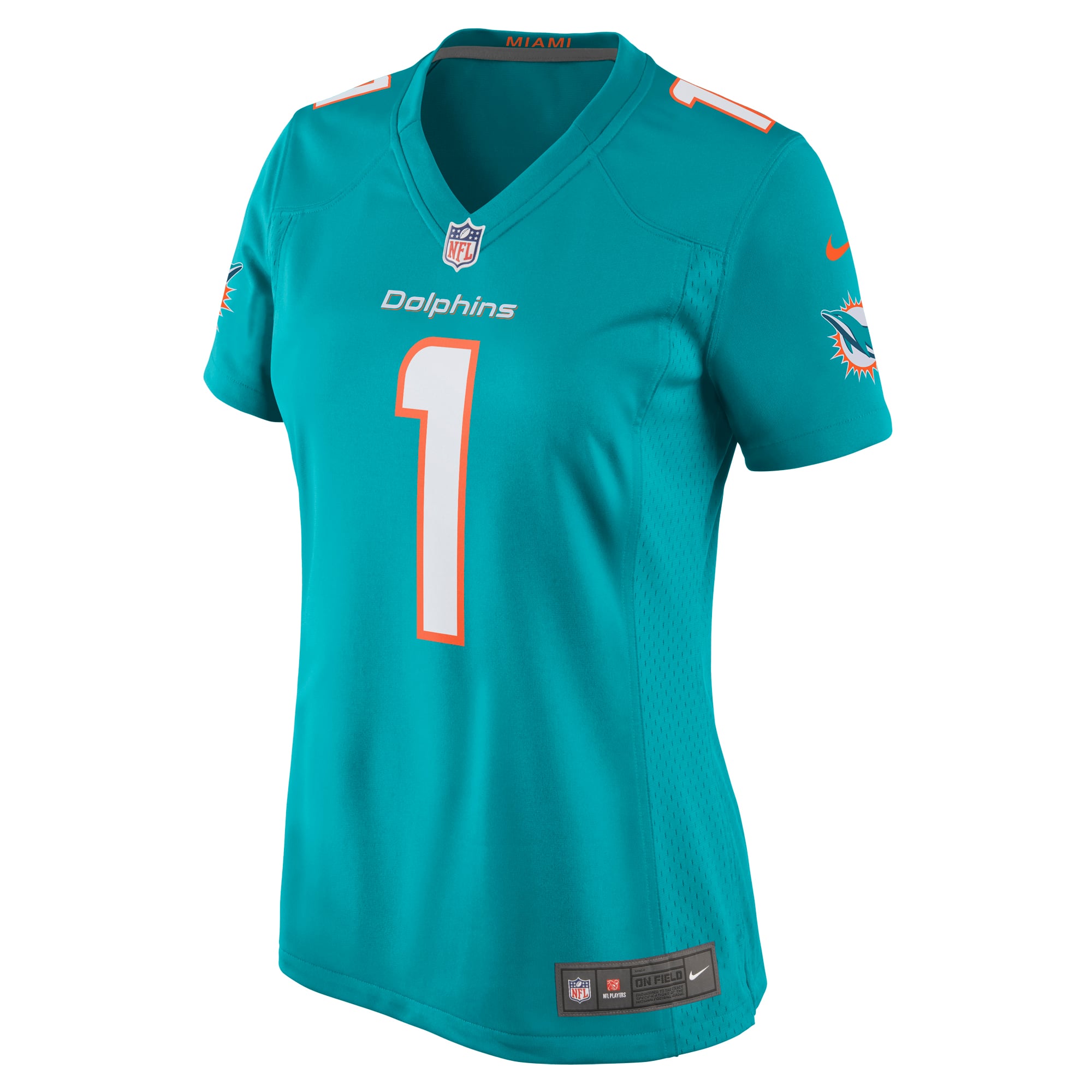 Number 1 Mom Miami Dolphins Women's Game Jersey - Aqua - Image 3