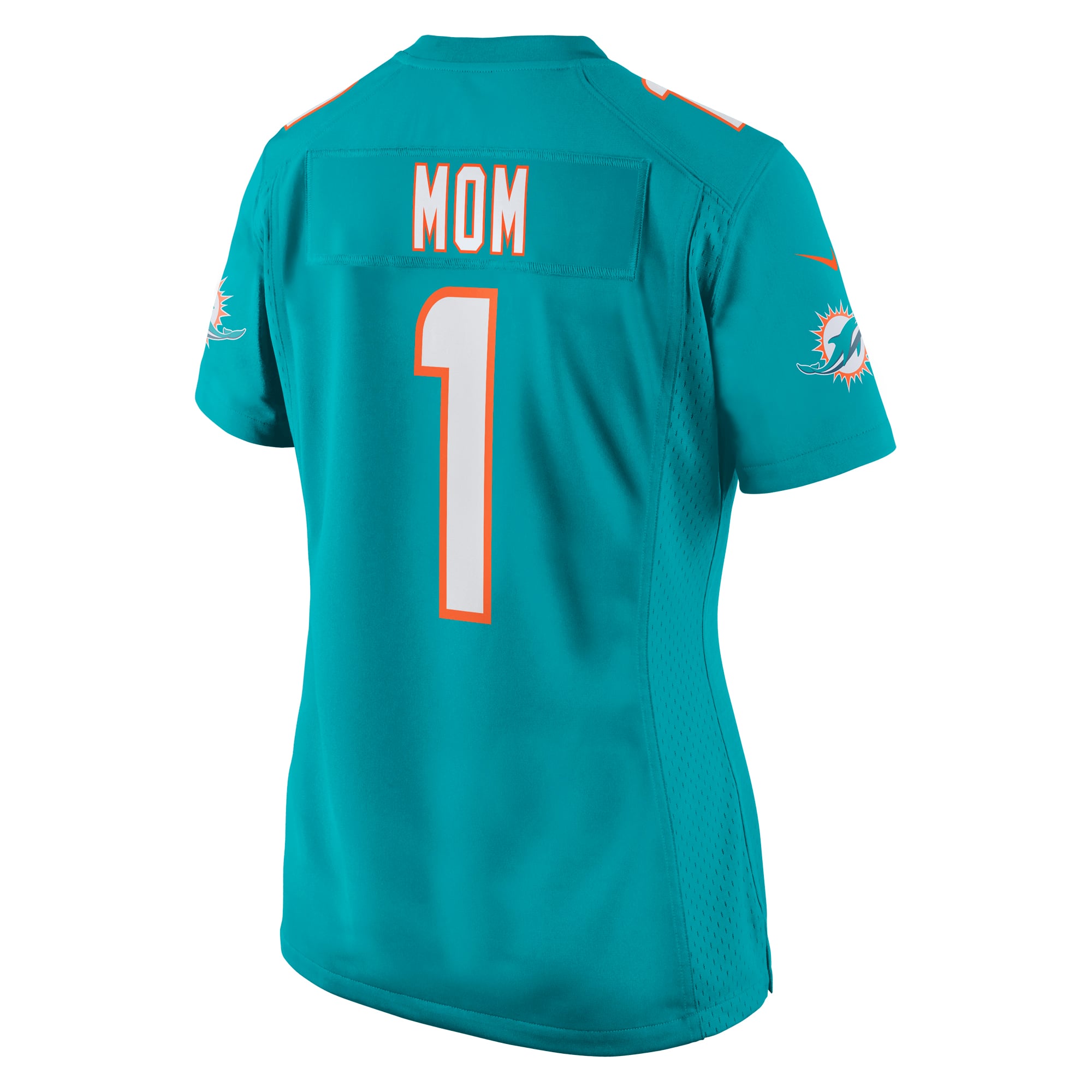 Number 1 Mom Miami Dolphins Women's Game Jersey - Aqua - Image 4