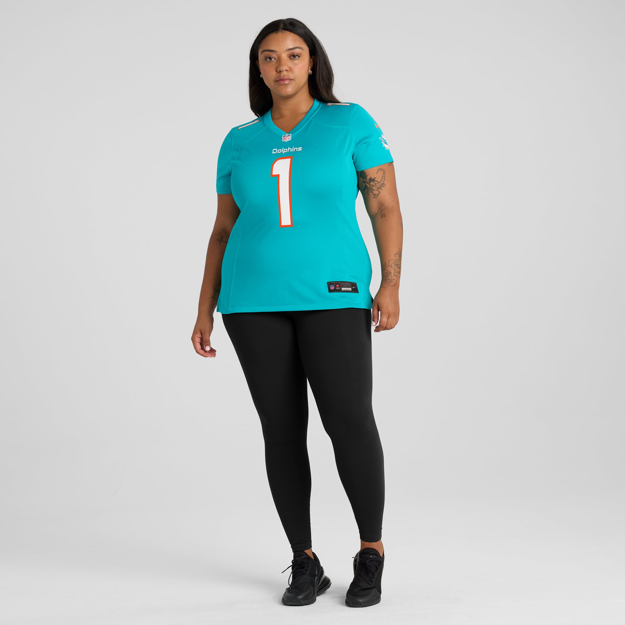 Number 1 Mom Miami Dolphins Women's Game Jersey - Aqua - Image 7