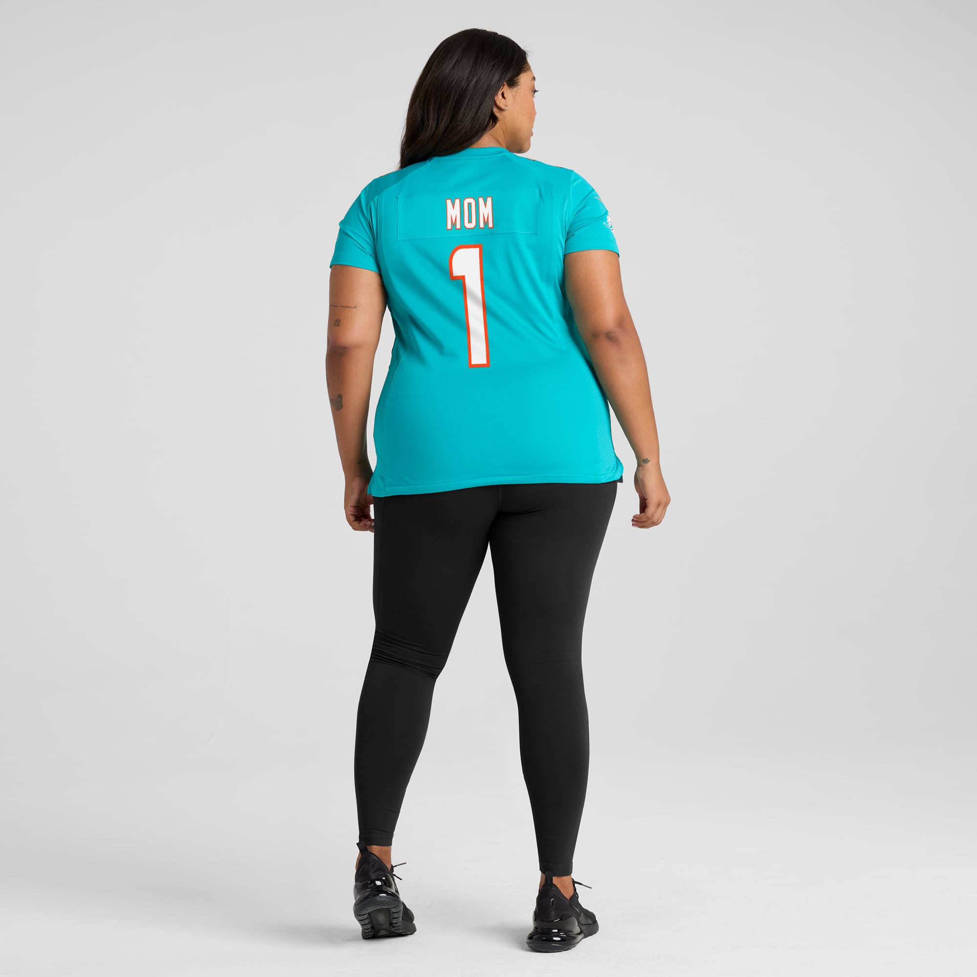 Number 1 Mom Miami Dolphins Women's Game Jersey - Aqua - Image 8