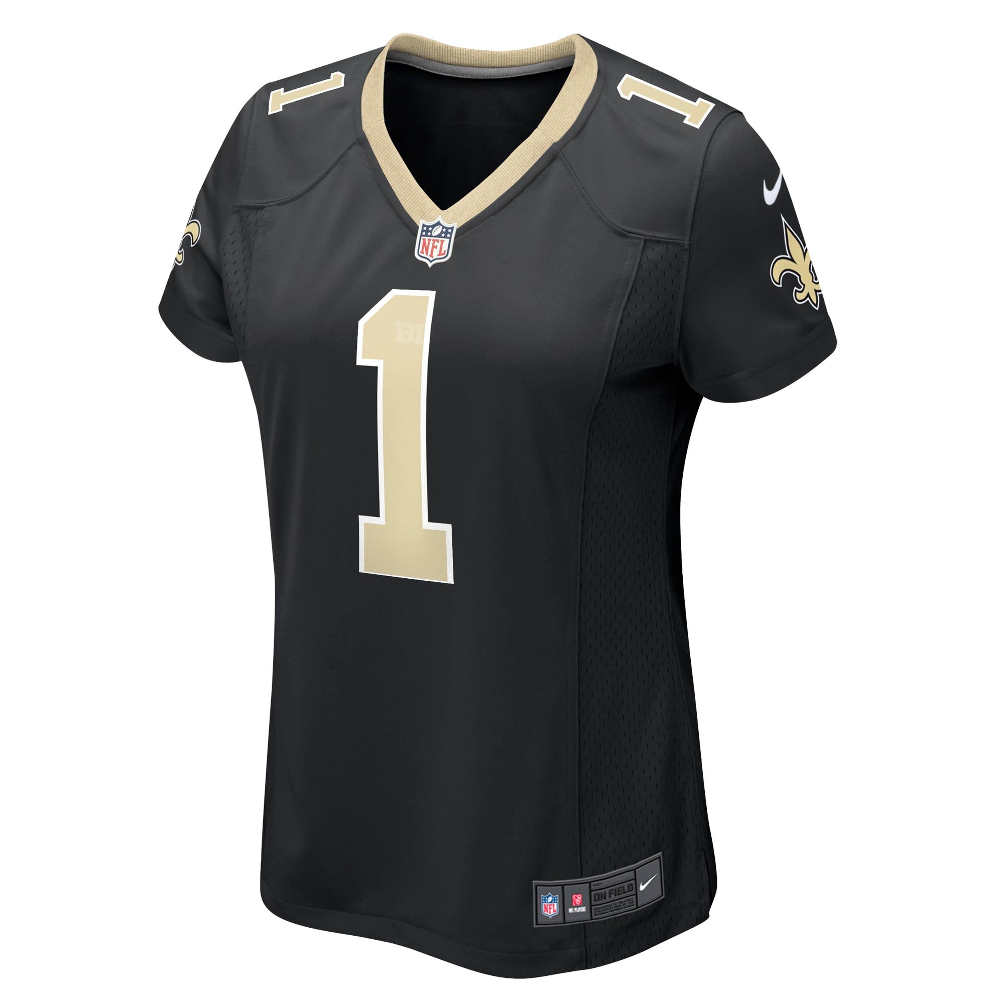 Number 1 Mom New Orleans Saints Women's Game Jersey - Black - Image 3