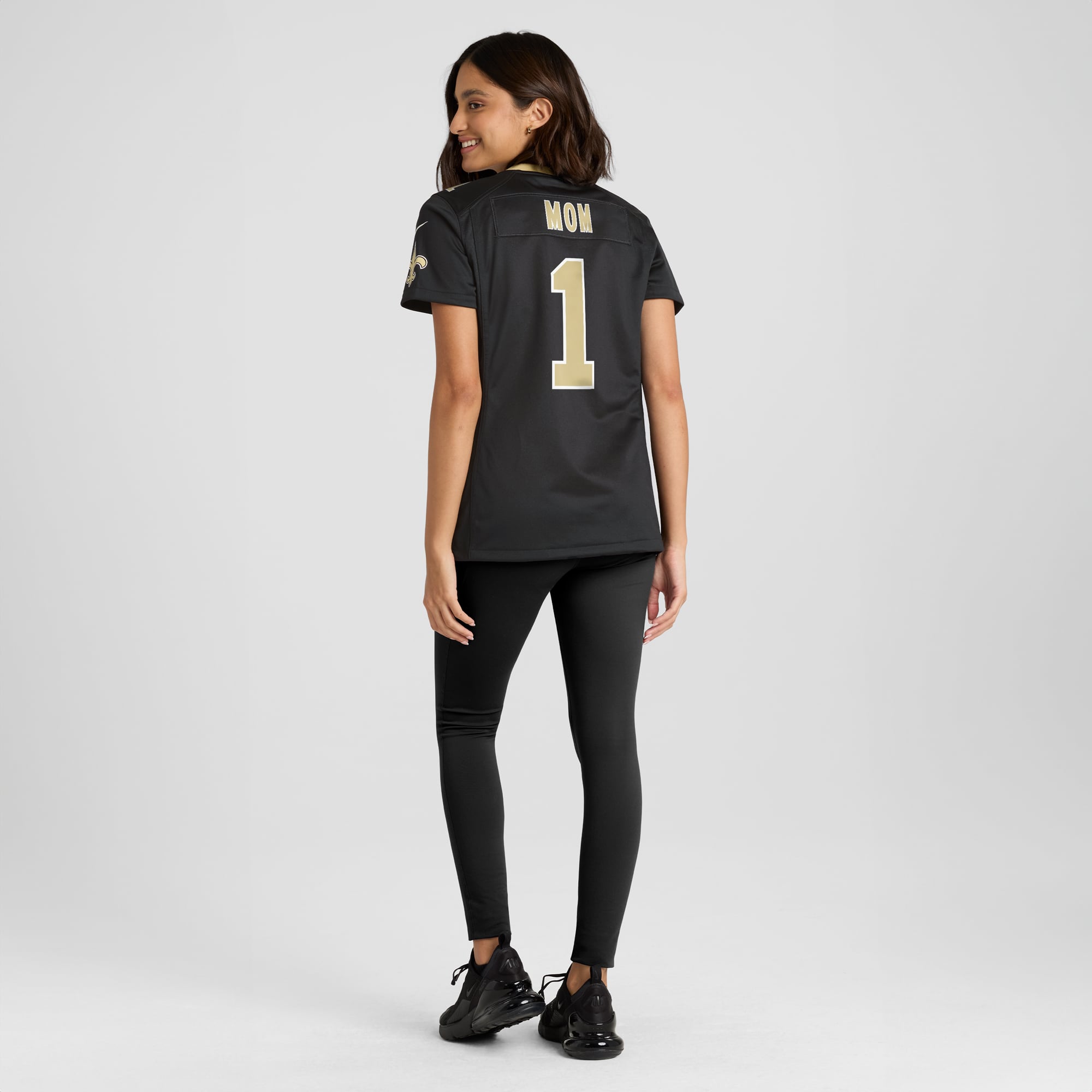 Number 1 Mom New Orleans Saints Women's Game Jersey - Black - Image 6