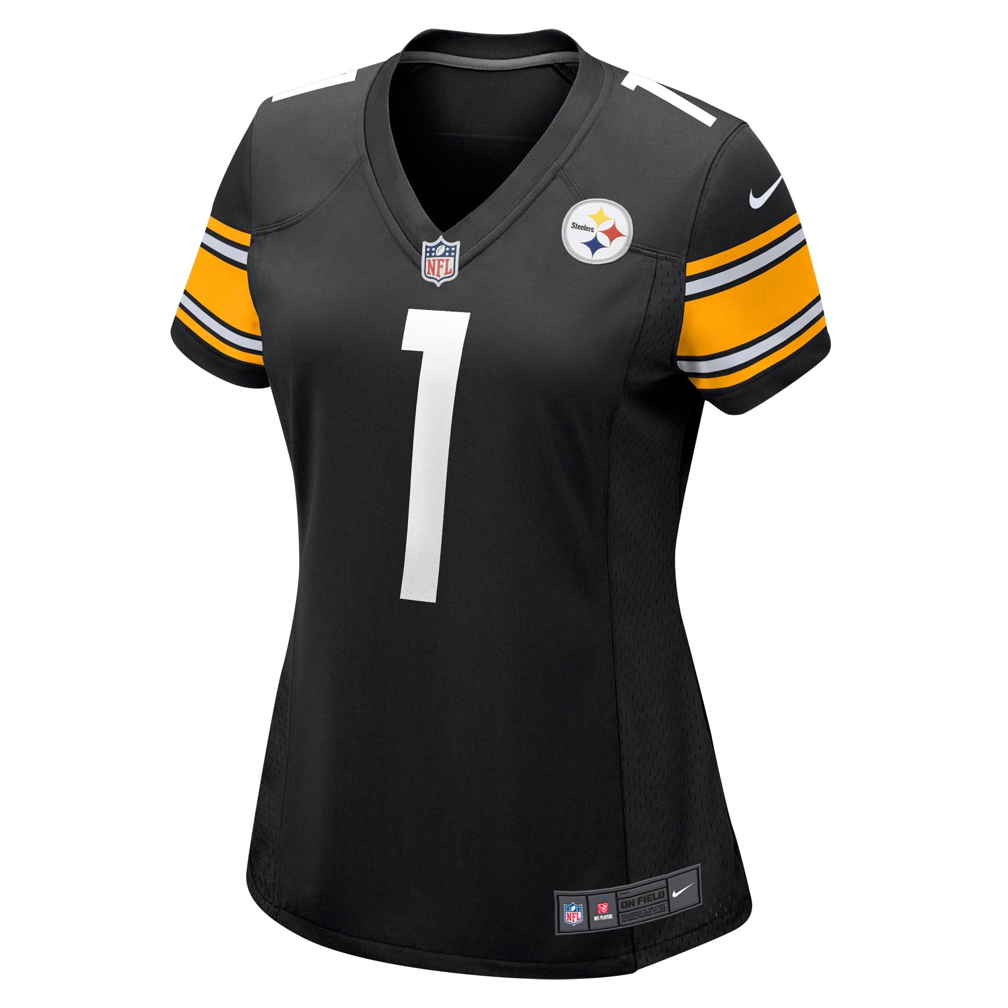 Number 1 Mom Pittsburgh Steelers Women's Game Jersey - Black - Image 3