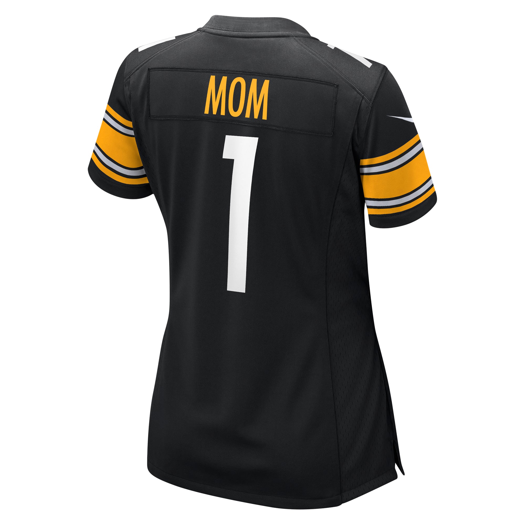 Number 1 Mom Pittsburgh Steelers Women's Game Jersey - Black - Image 4