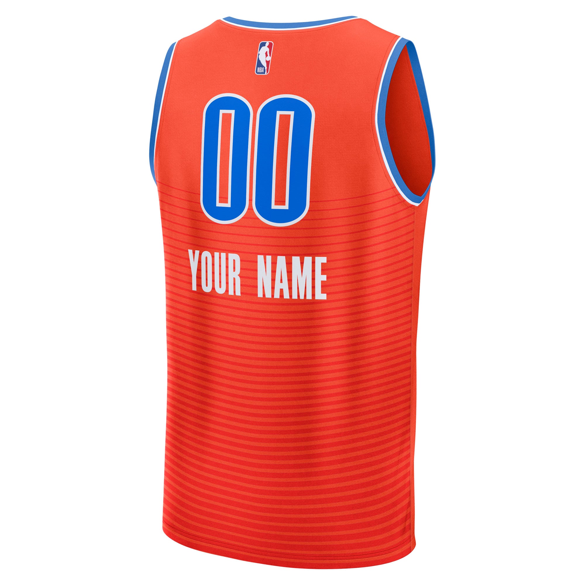Oklahoma City Thunder Fast Break Custom Jersey - Statement Edition - Orange - Image 4