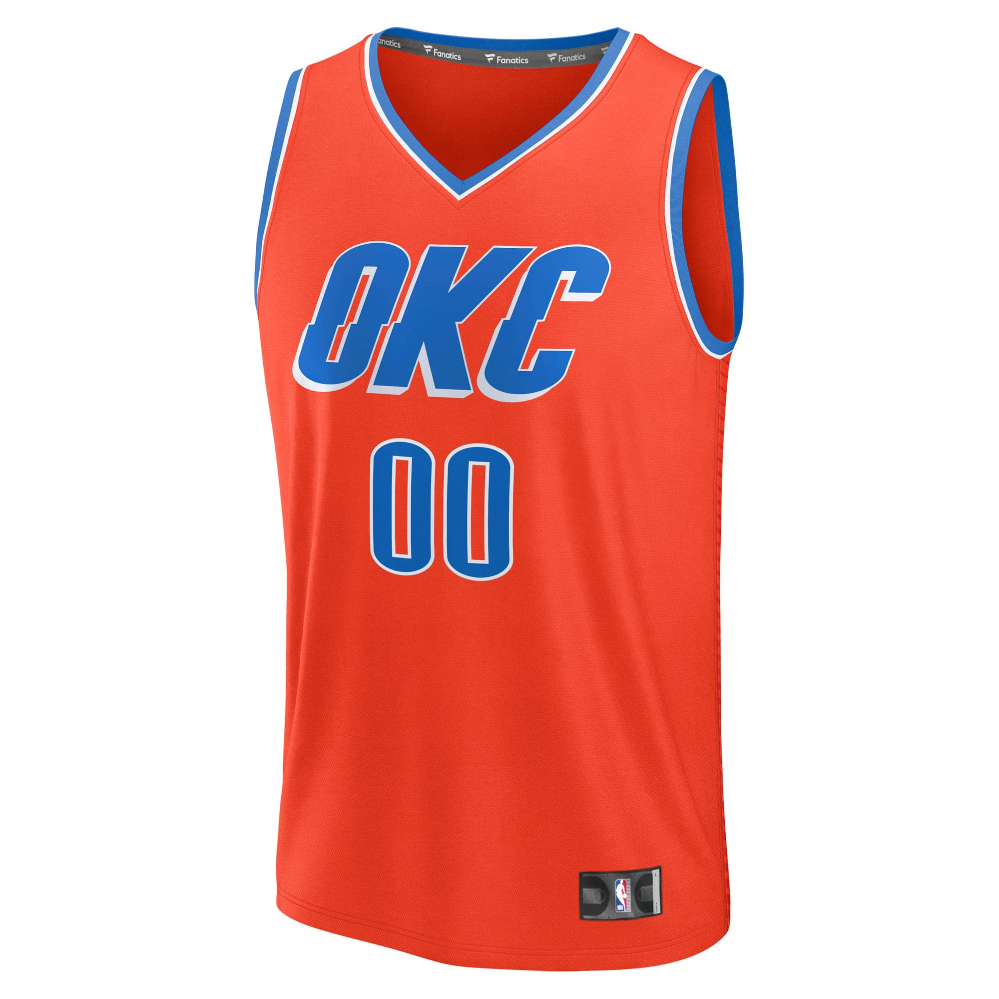Oklahoma City Thunder Fast Break Custom Jersey - Statement Edition - Orange - Image 3