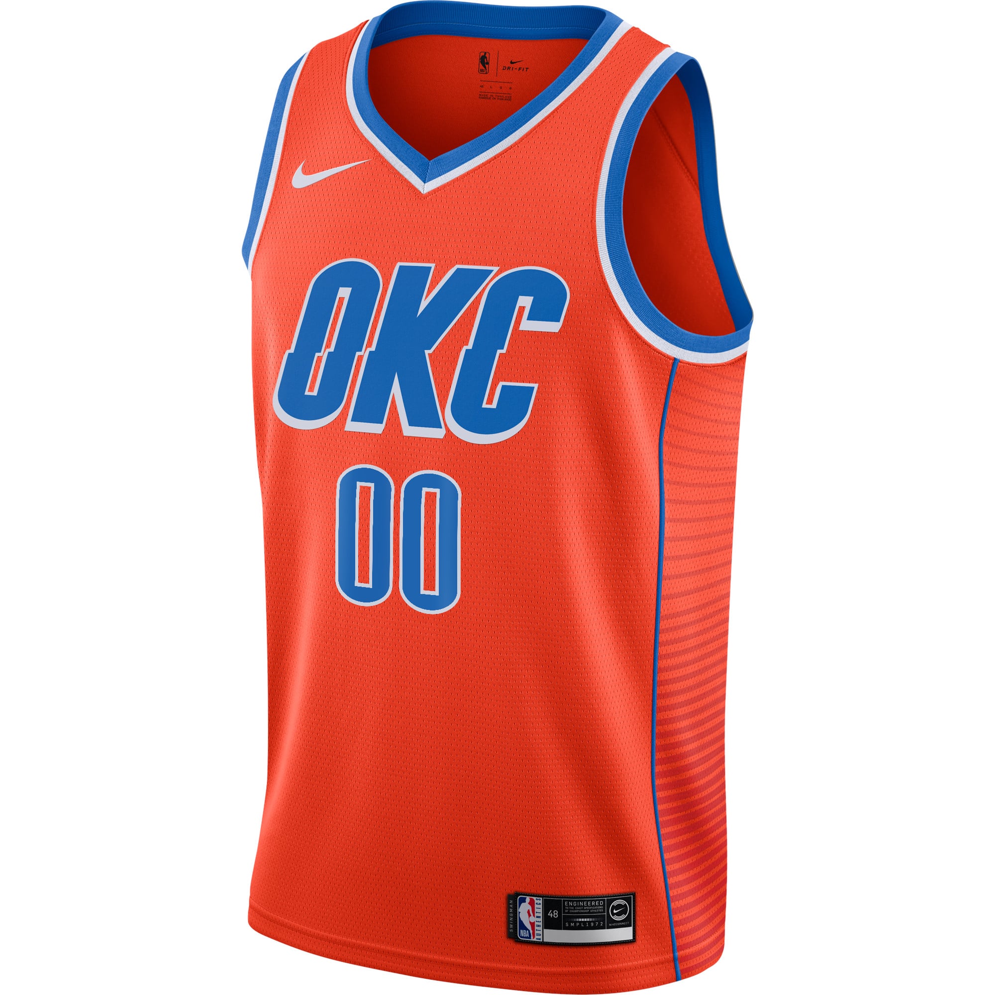 Oklahoma City Thunder Jordan Brand Swingman Custom Jersey - Statement Edition - Orange - Image 3
