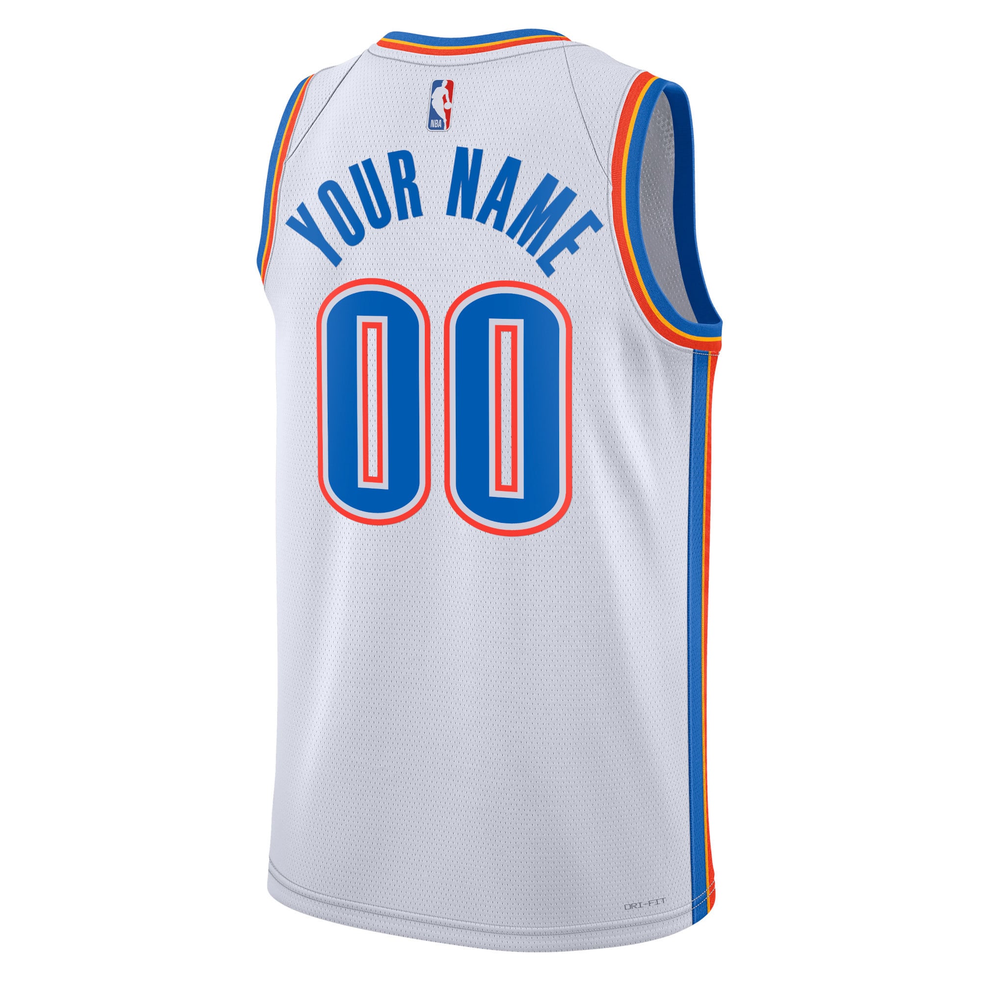 Oklahoma City Thunder Unisex Swingman Custom Jersey White - Association Edition - White - Image 4
