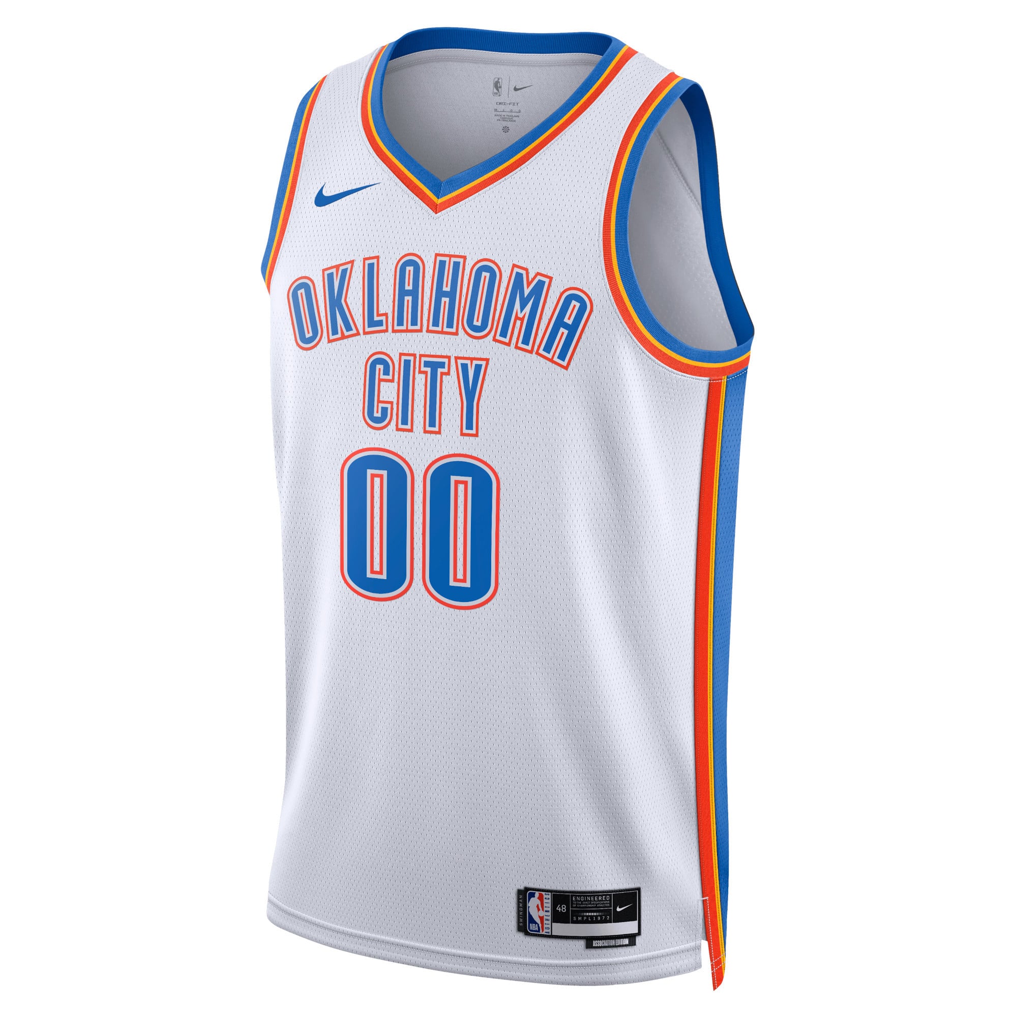 Oklahoma City Thunder Unisex Swingman Custom Jersey White - Association Edition - White - Image 3