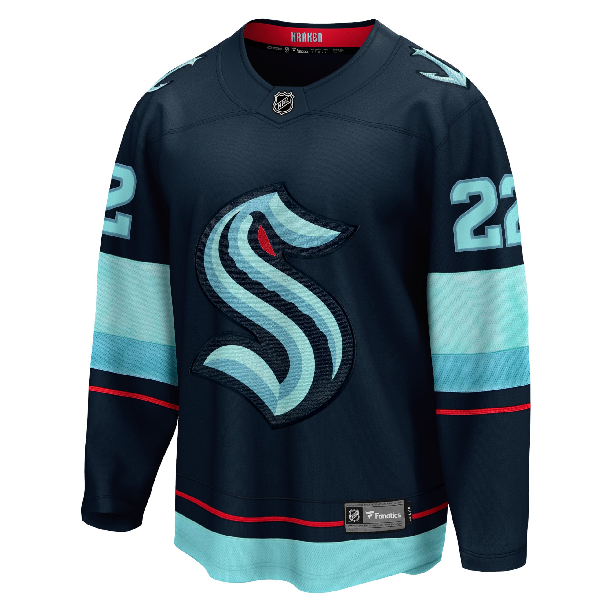 Oliver Bjorkstrand Seattle Kraken Home Breakaway Player Jersey - Deep Sea Blue - Image 3