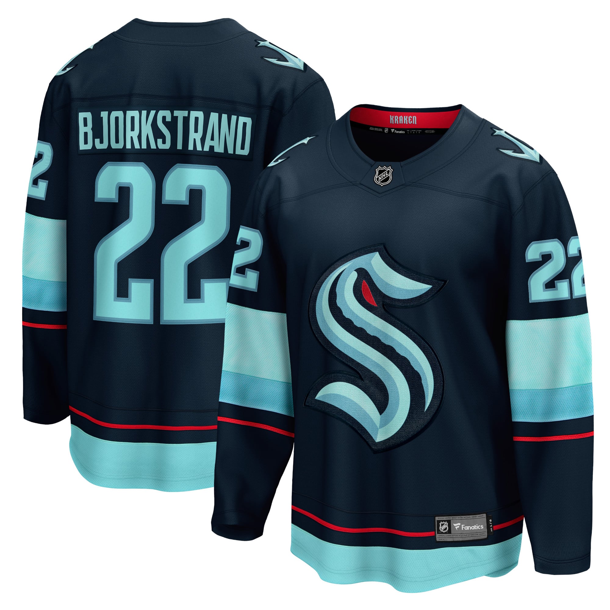 Oliver Bjorkstrand Seattle Kraken Home Breakaway Player Jersey - Deep Sea Blue