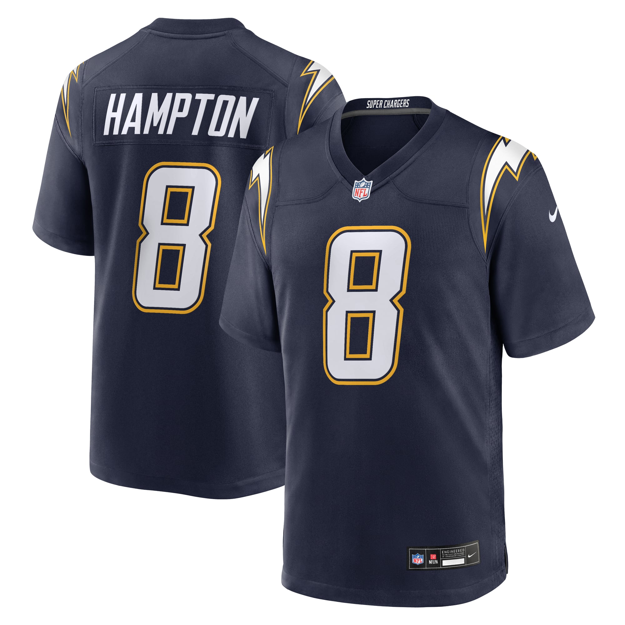 Omarion Hampton Los Angeles Chargers Alternate Charger Power Game Player Jersey - Navy - Image 2