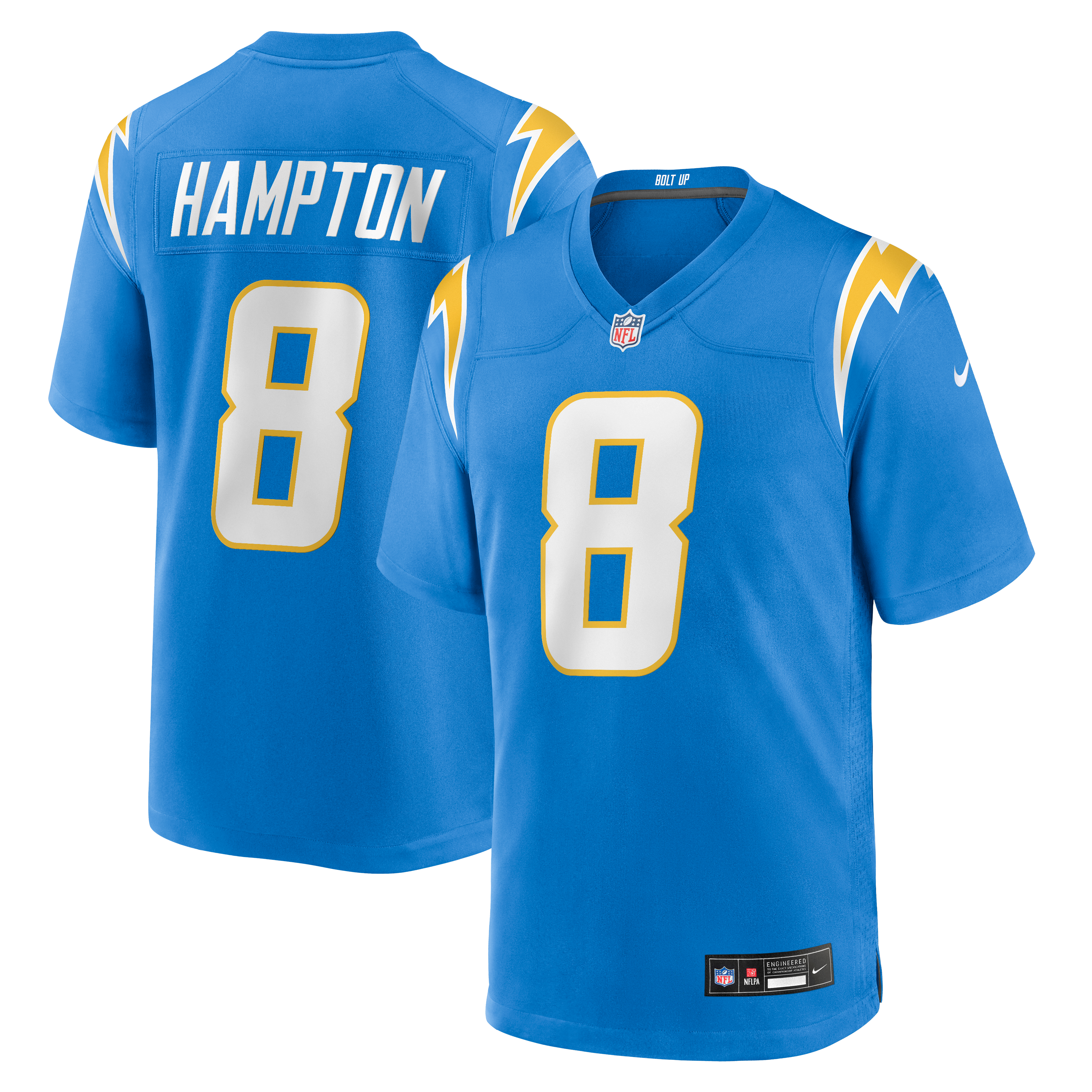 Omarion Hampton Los Angeles Chargers Team Game Jersey - Powder Blue