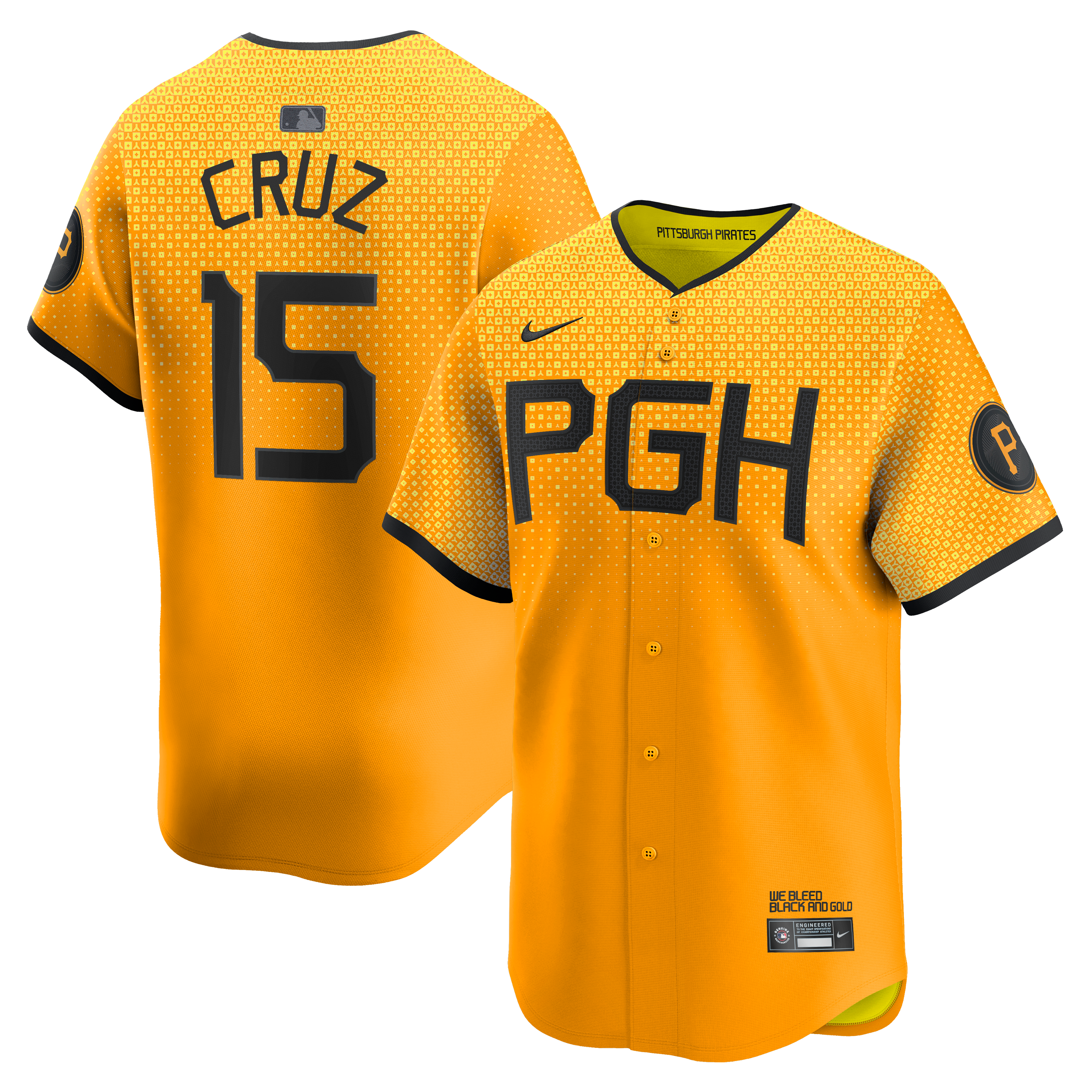 Oneil Cruz Pittsburgh Pirates City Connect Limited Jersey - Gold - Image 2