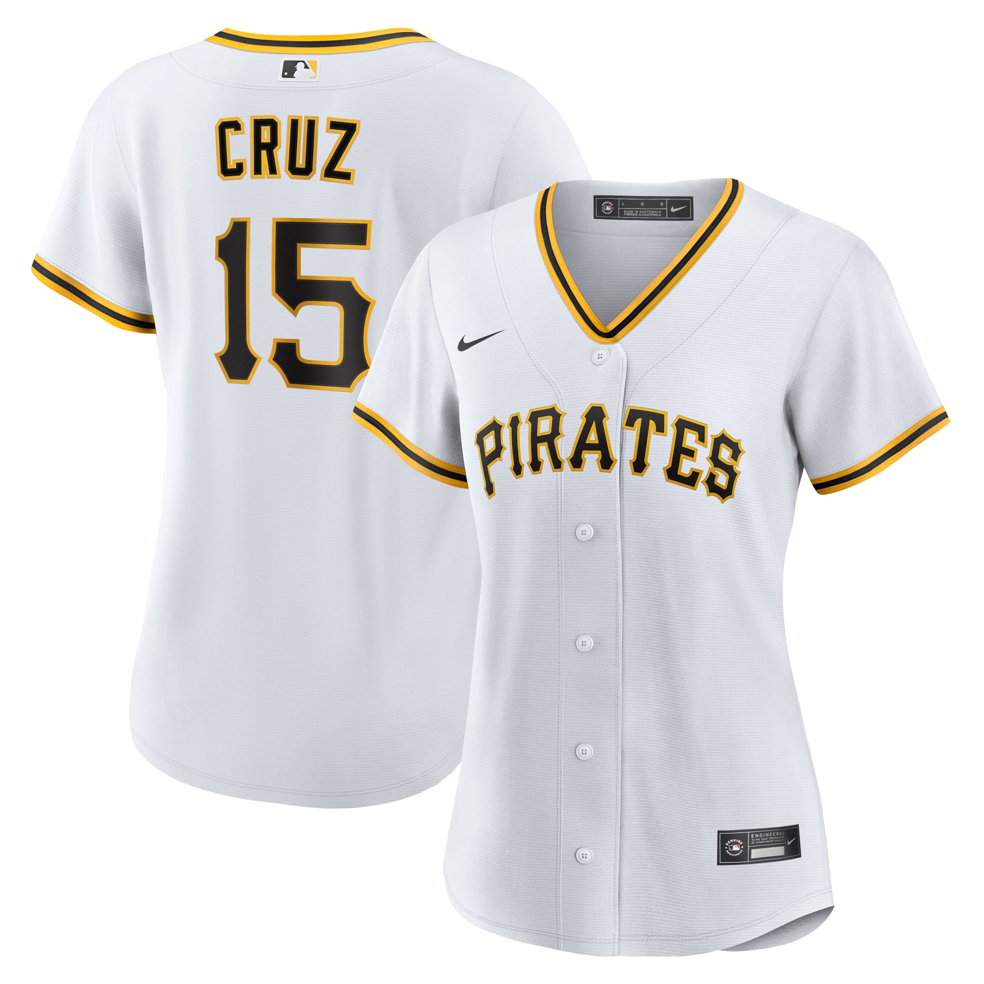 Oneil Cruz Pittsburgh Pirates Women's Home Jersey - White - Image 2