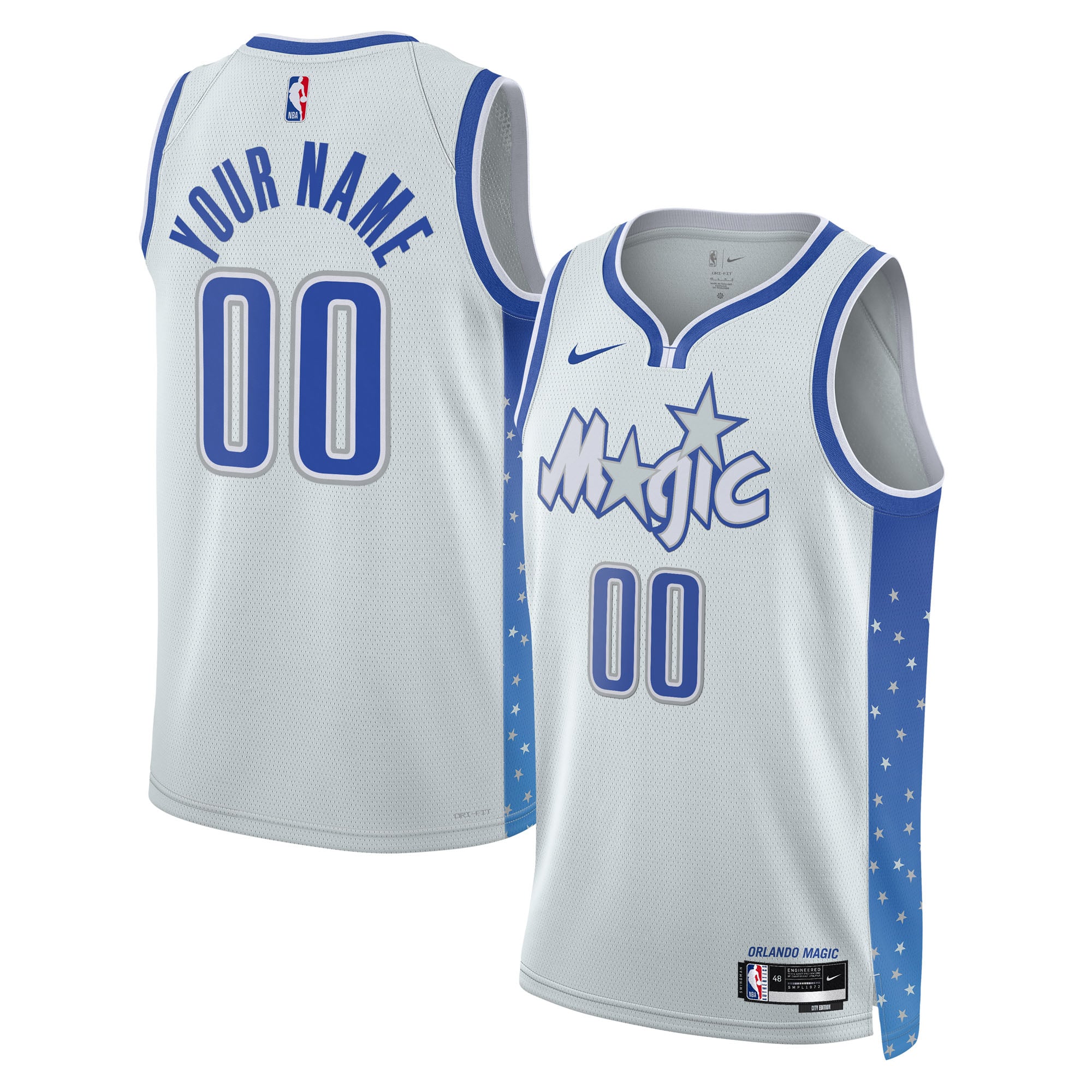 Orlando Magic Unisex 2025/26 City Edition Swingman Custom Jersey - Silver - Image 2