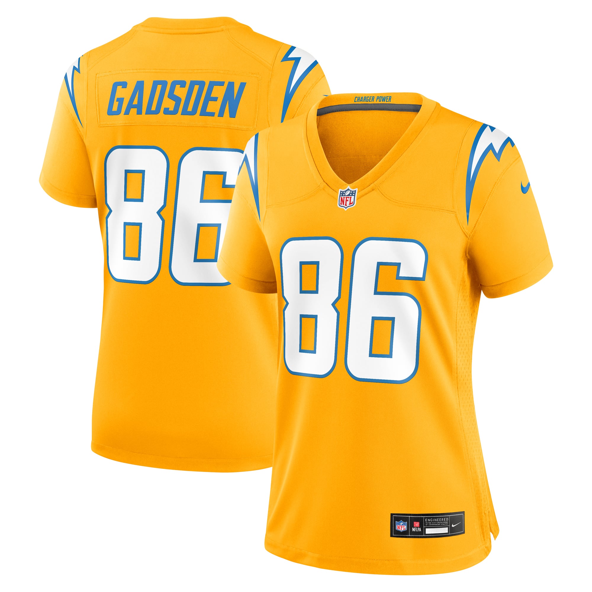 Oronde Gadsden Los Angeles Chargers Women's Alternate 2 Super Chargers Game Jersey - Navy - Gold