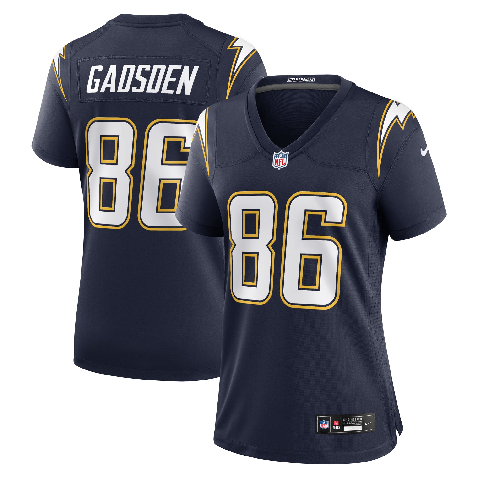 Oronde Gadsden Los Angeles Chargers Women's Team Game Jersey - Powder Blue - Navy - Image 2