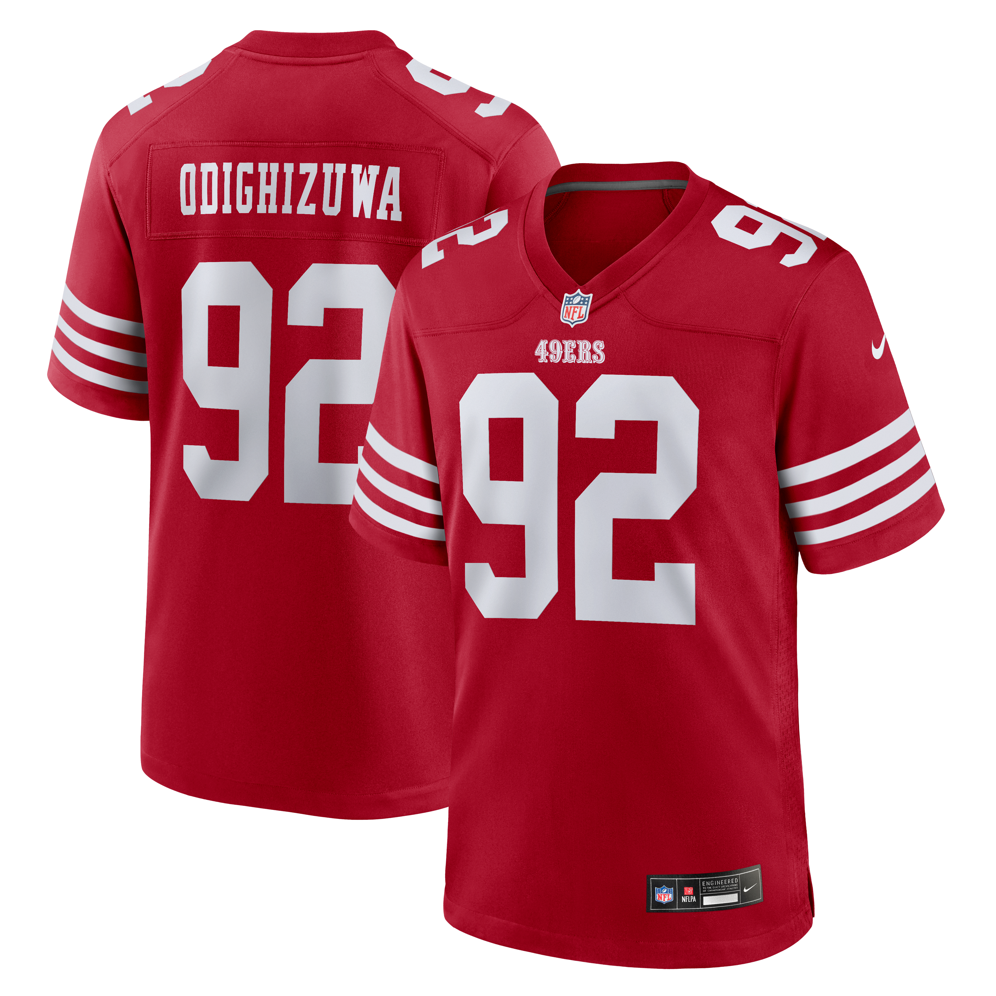 Osa Odighizuwa San Francisco 49ers Team Game Jersey - Scarlet - Image 2
