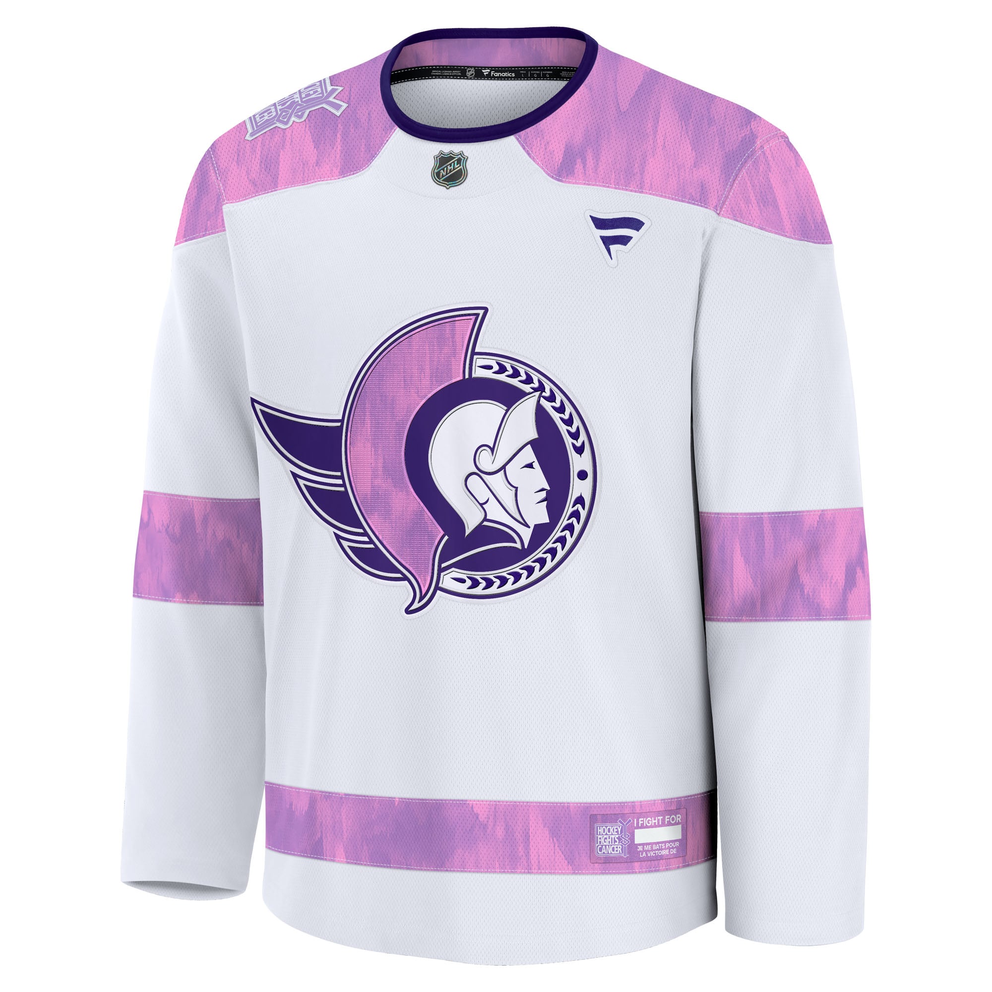 Ottawa Senators Hockey Fights Cancer Survivor Practice Jersey - White - Image 3
