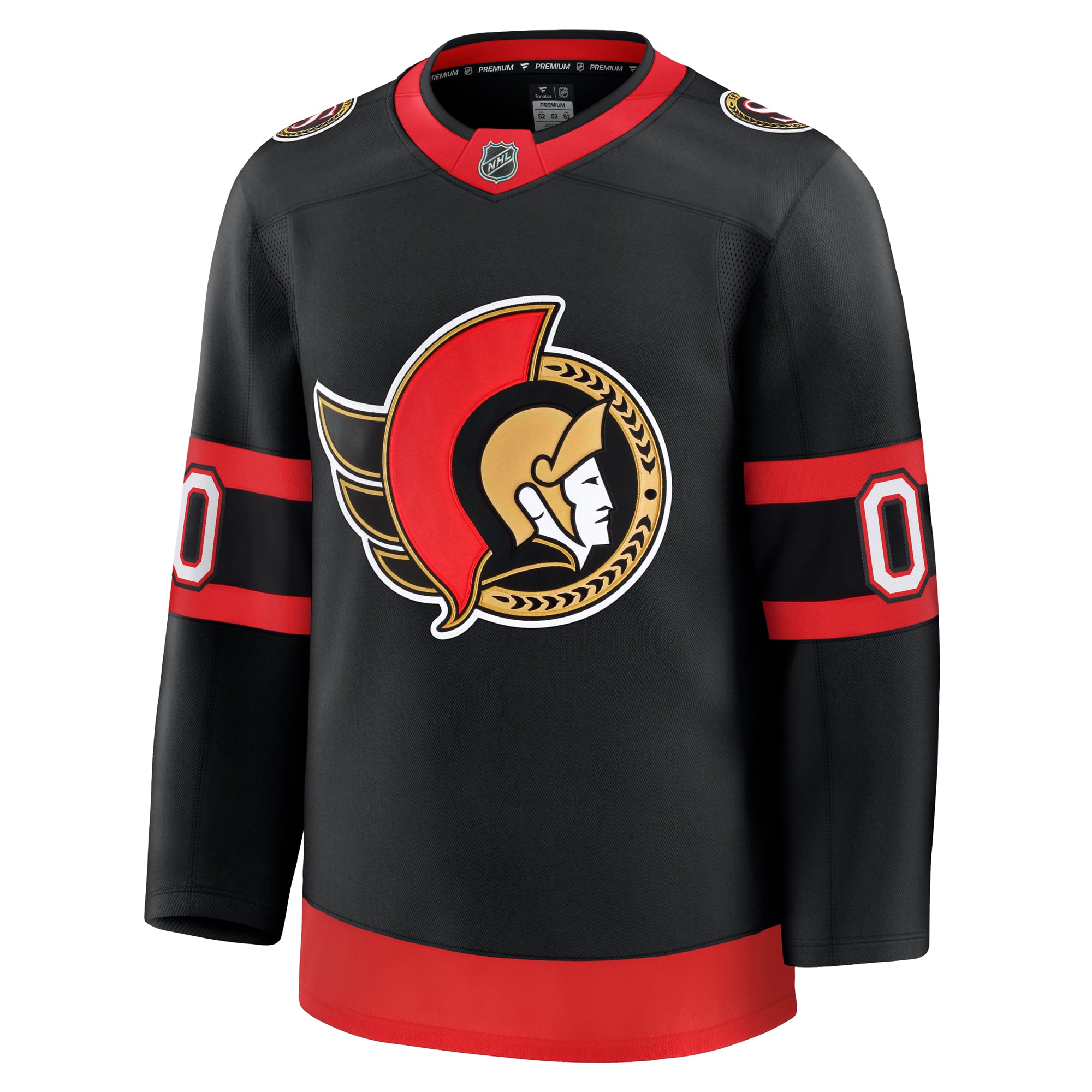Ottawa Senators Home Premium Custom Jersey - Black - Image 3