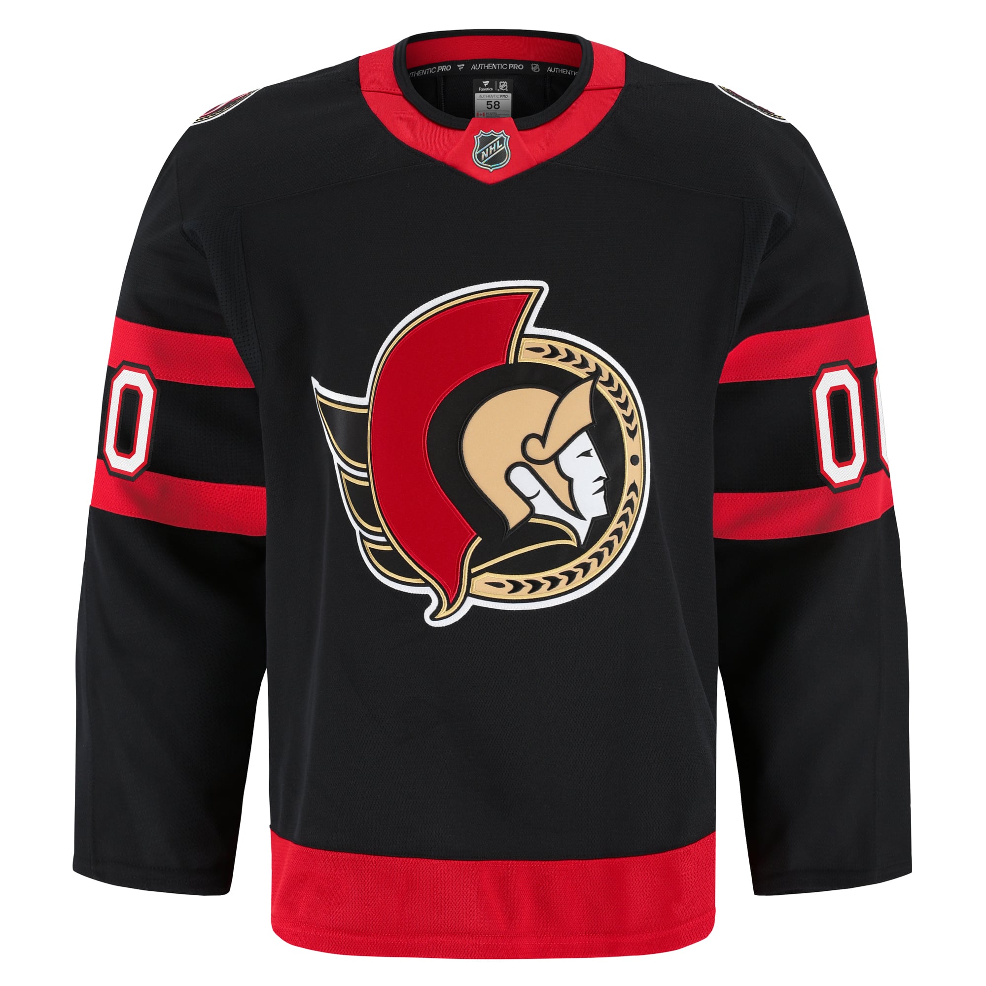 Ottawa Senators Home Pro Custom Jersey - Black - Image 3