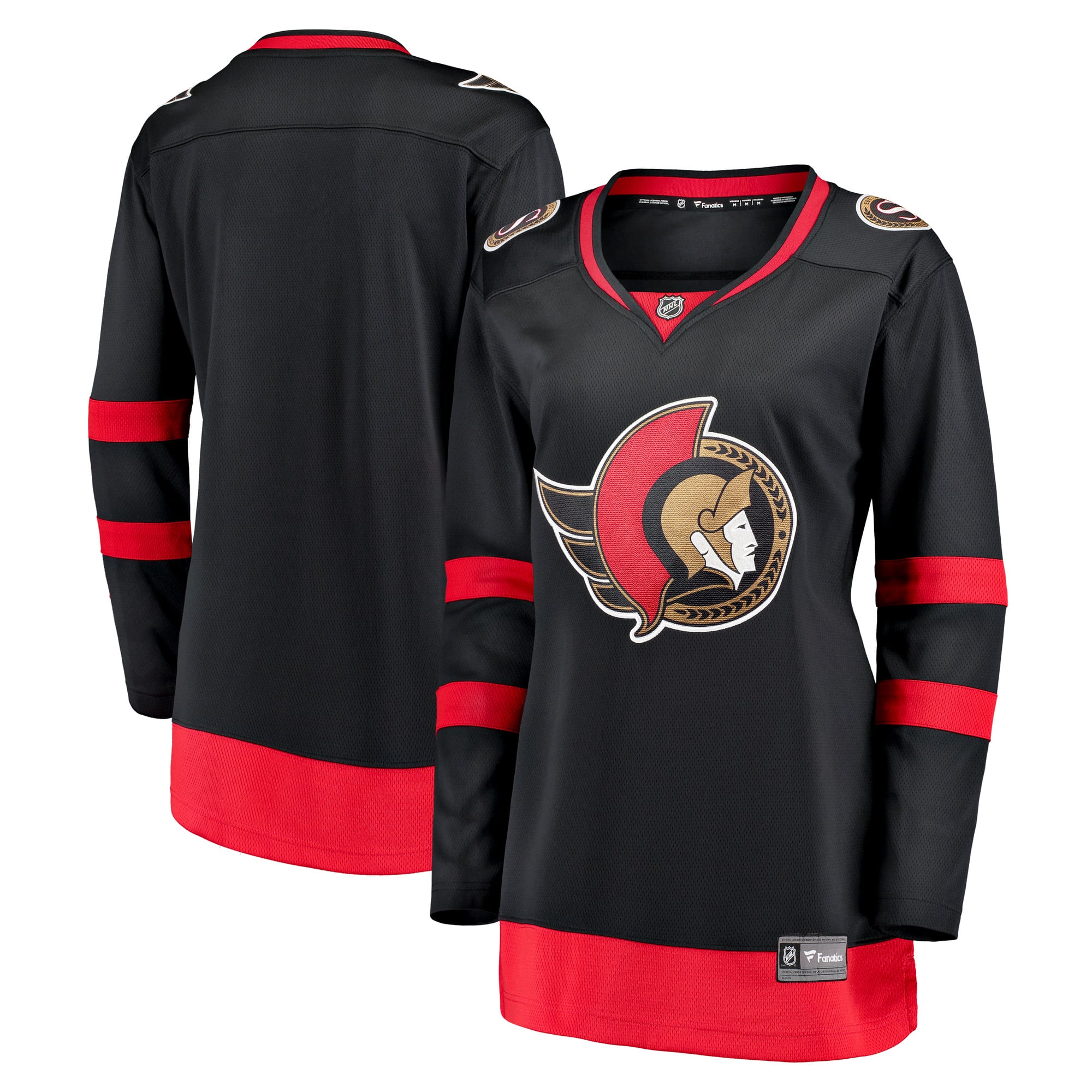 Ottawa Senators Women's Home Breakaway Jersey - Black - Image 2