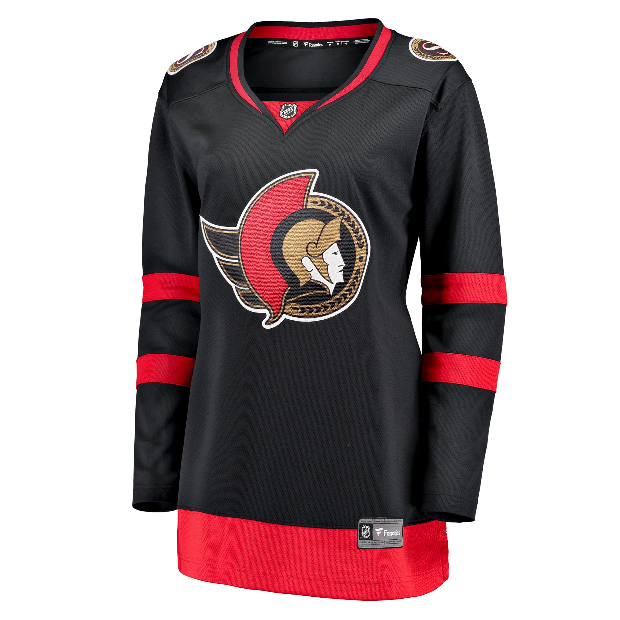Ottawa Senators Women's Home Breakaway Jersey - Black - Image 3