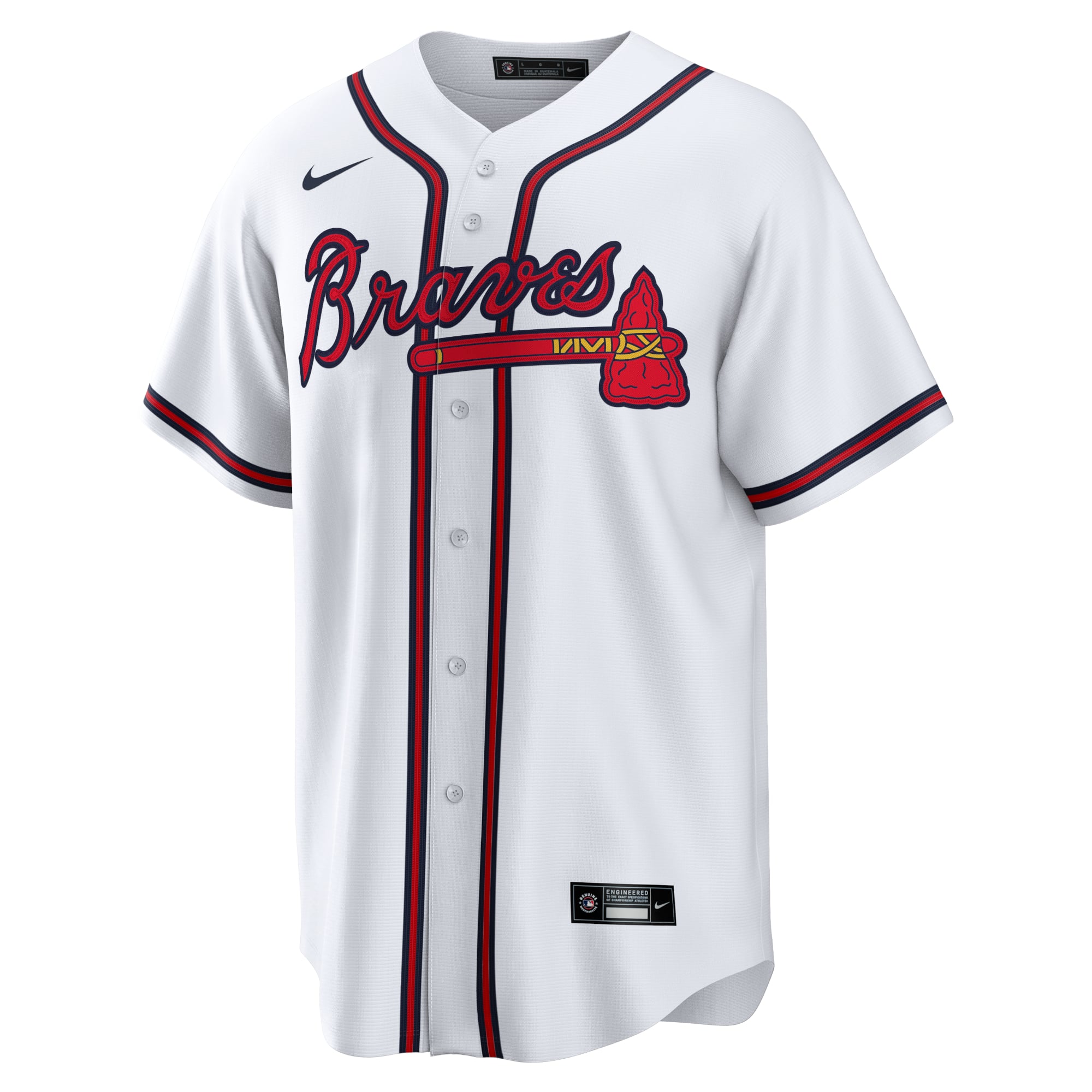Ozzie Albies Atlanta Braves Home Player Name Jersey - White - Image 3