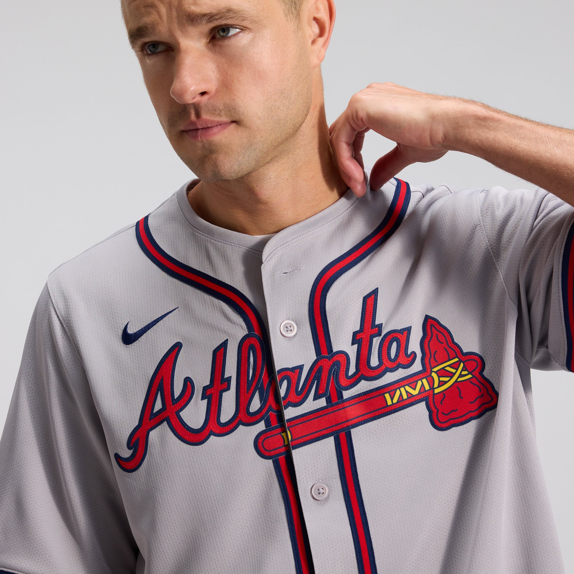 Ozzie Albies Atlanta Braves Road Limited Player Jersey - Gray - Image 11