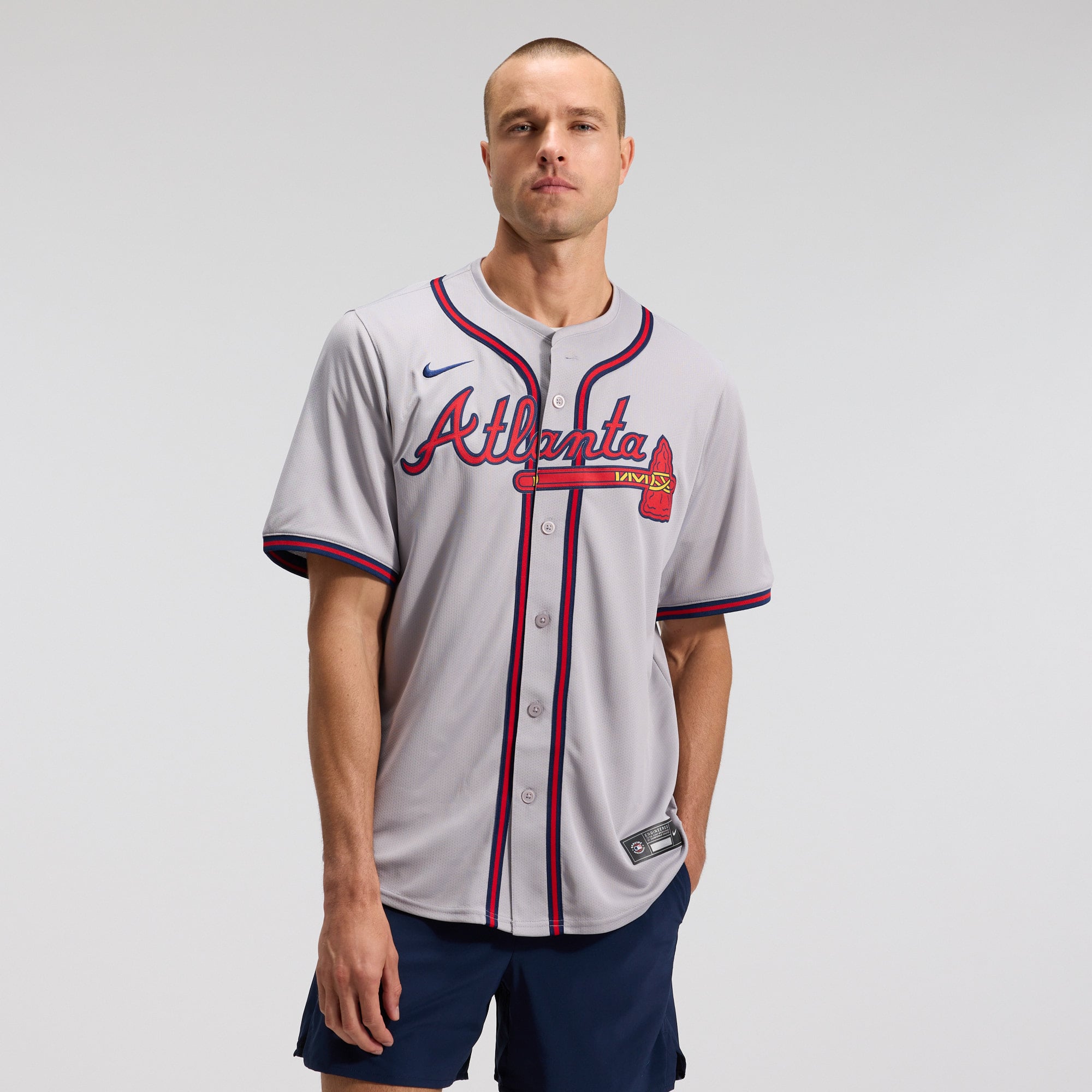 Ozzie Albies Atlanta Braves Road Limited Player Jersey - Gray - Image 3