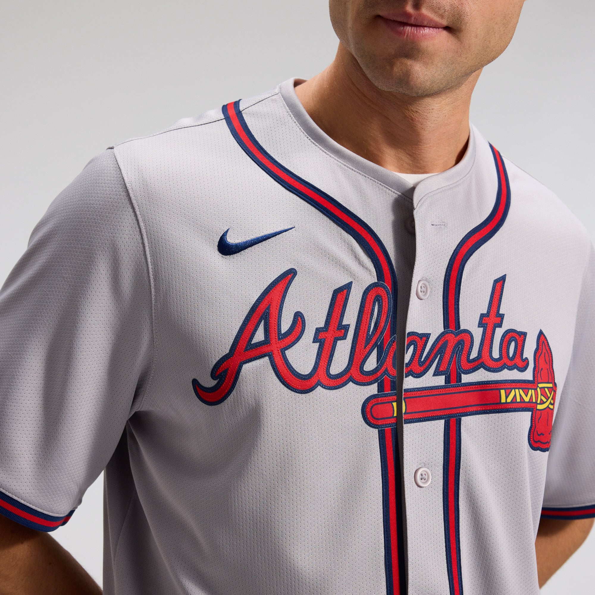 Ozzie Albies Atlanta Braves Road Limited Player Jersey - Gray - Image 10