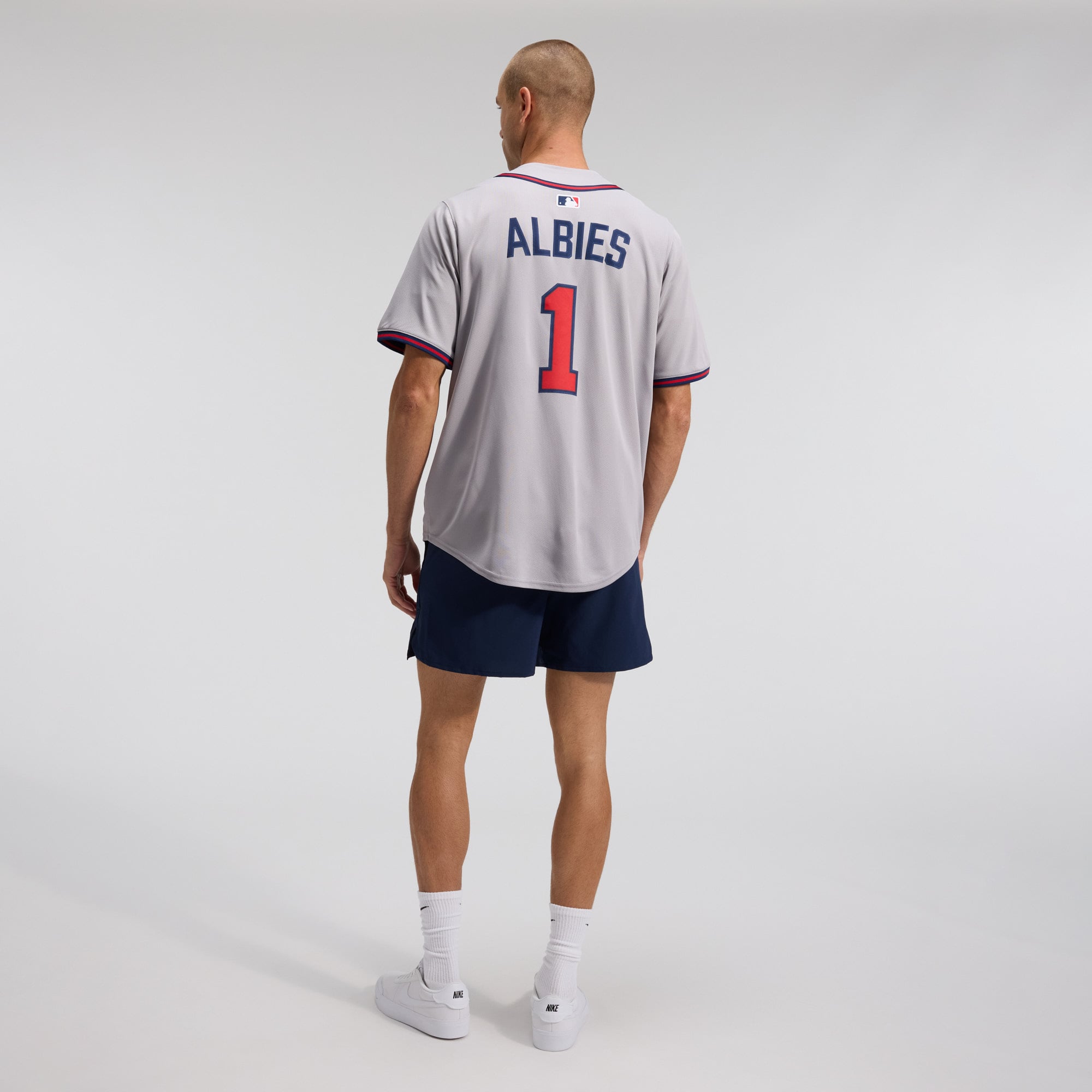 Ozzie Albies Atlanta Braves Road Limited Player Jersey - Gray - Image 6