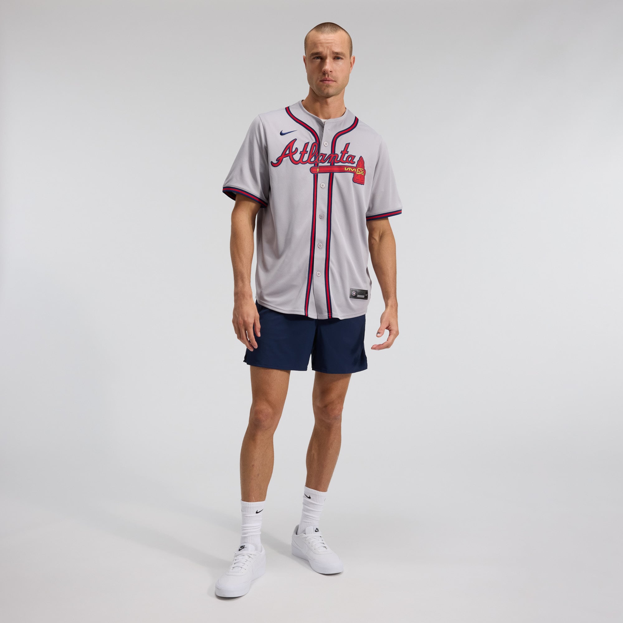 Ozzie Albies Atlanta Braves Road Limited Player Jersey - Gray - Image 5