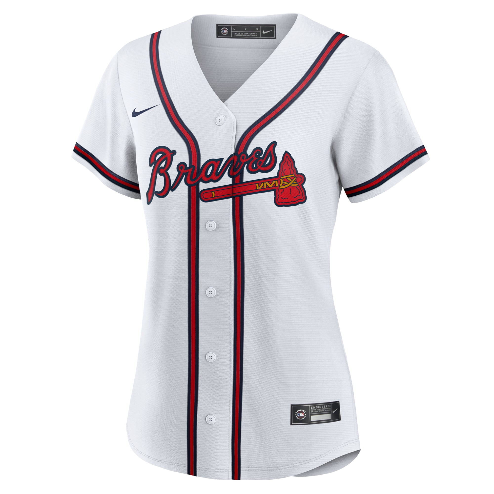Ozzie Albies Atlanta Braves Women's Home Jersey - White - Image 3