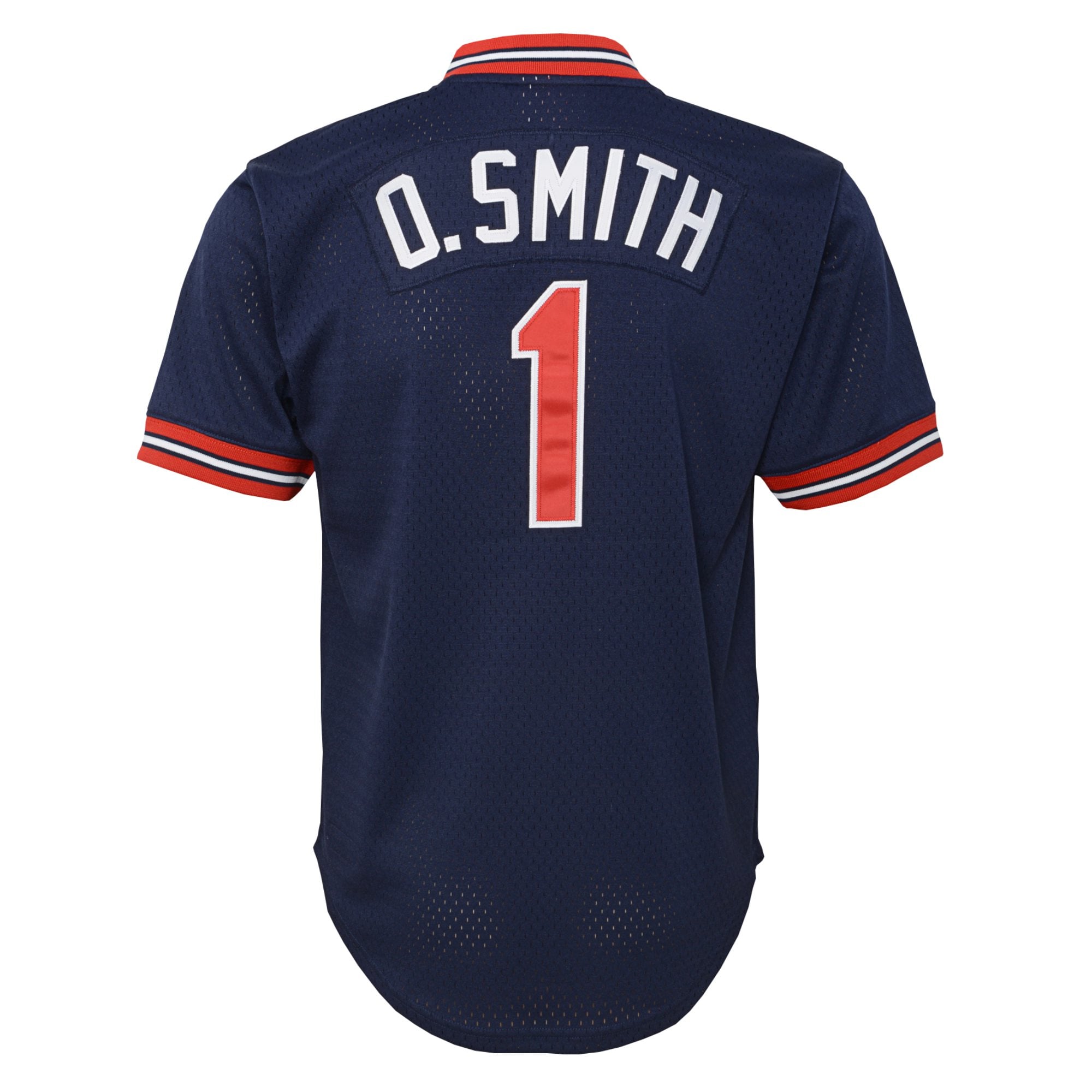 Ozzie Smith St. Louis Cardinals Youth Cooperstown Collection Mesh Batting Practice Jersey - Navy - Image 4
