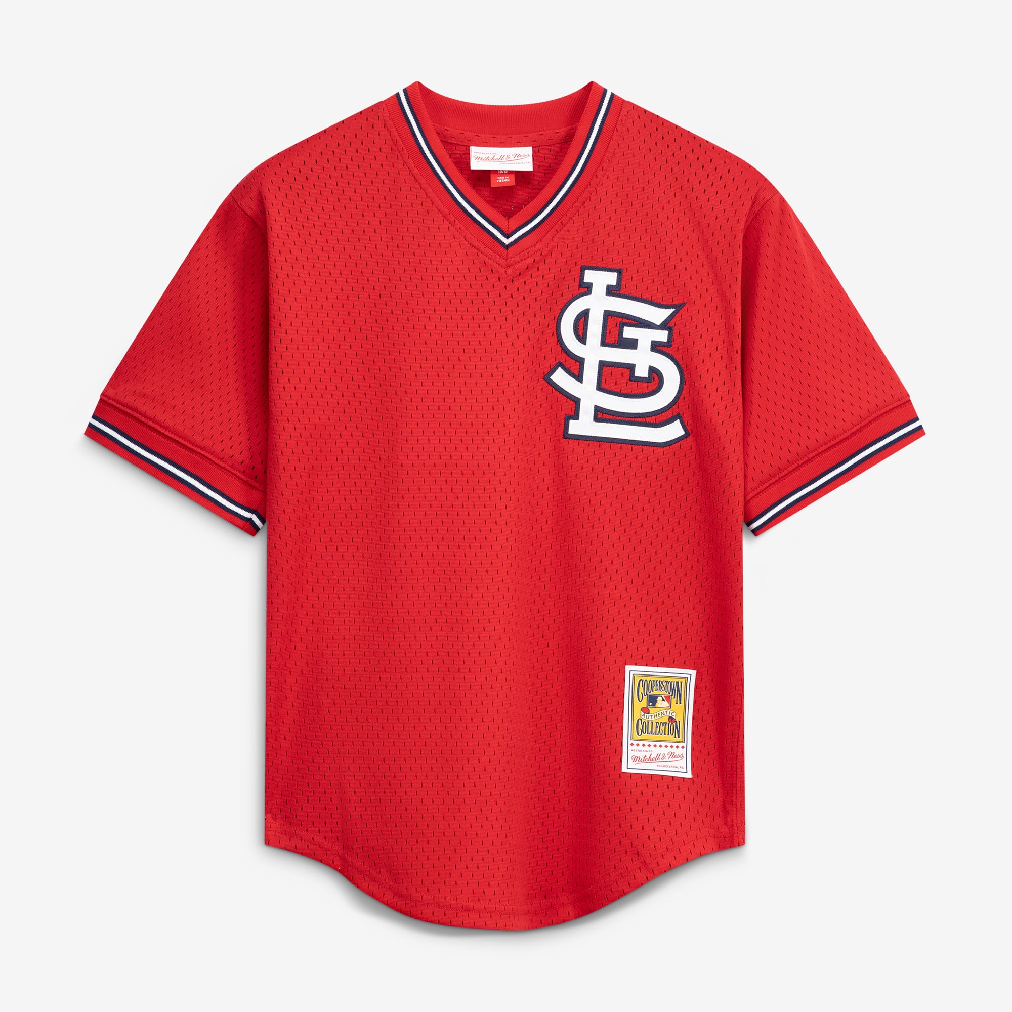 Ozzie Smith St. Louis Cardinals Youth Cooperstown Collection Mesh Batting Practice Jersey - Red - Image 3